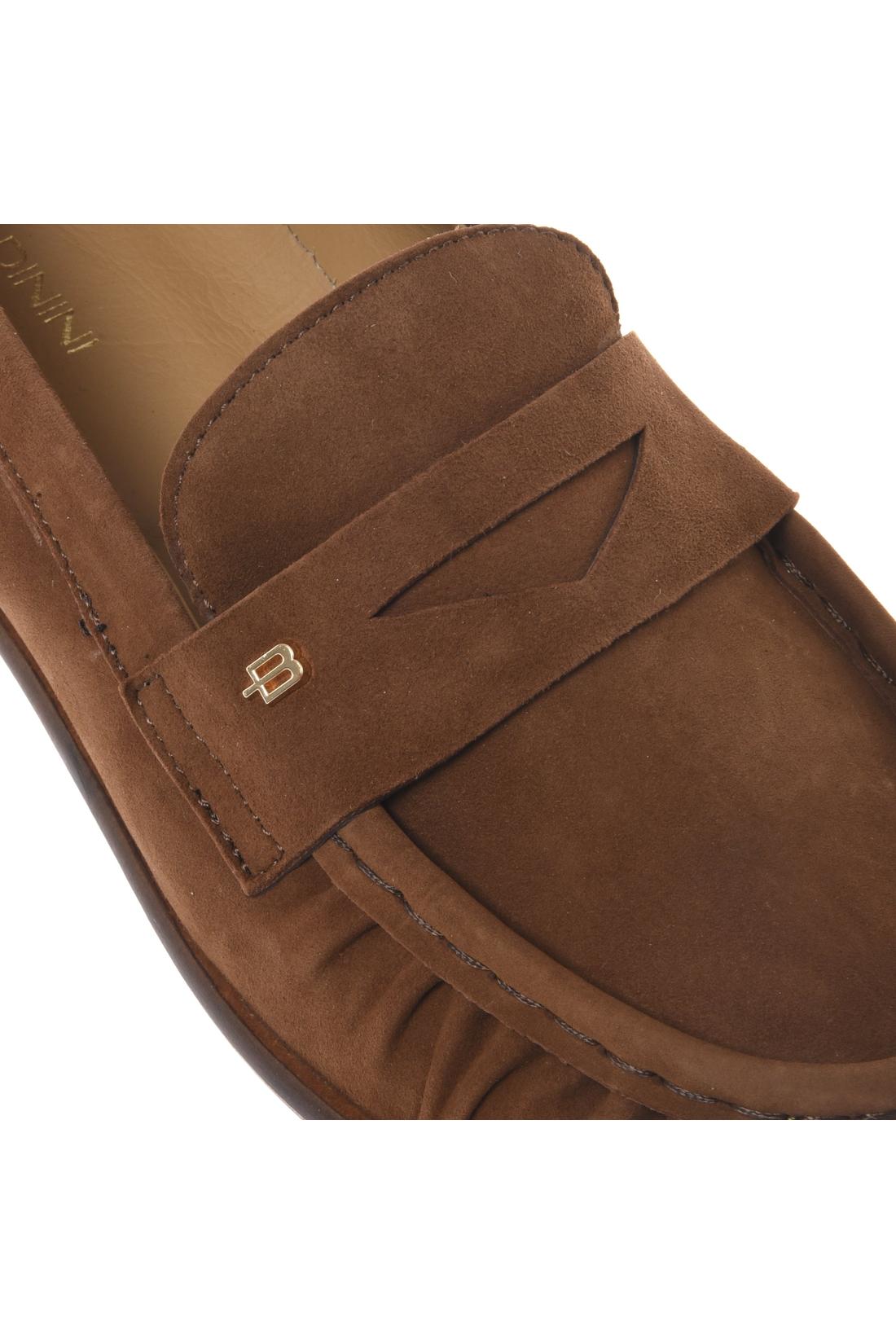 Brown suede loafer