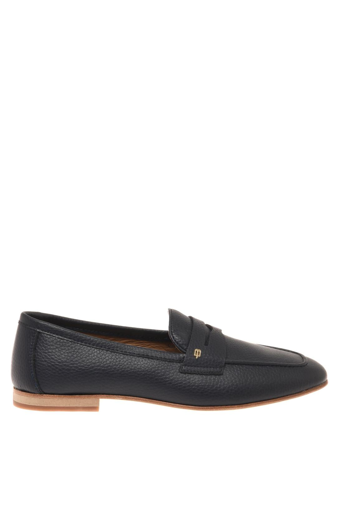 Loafer in tumbled leather blue