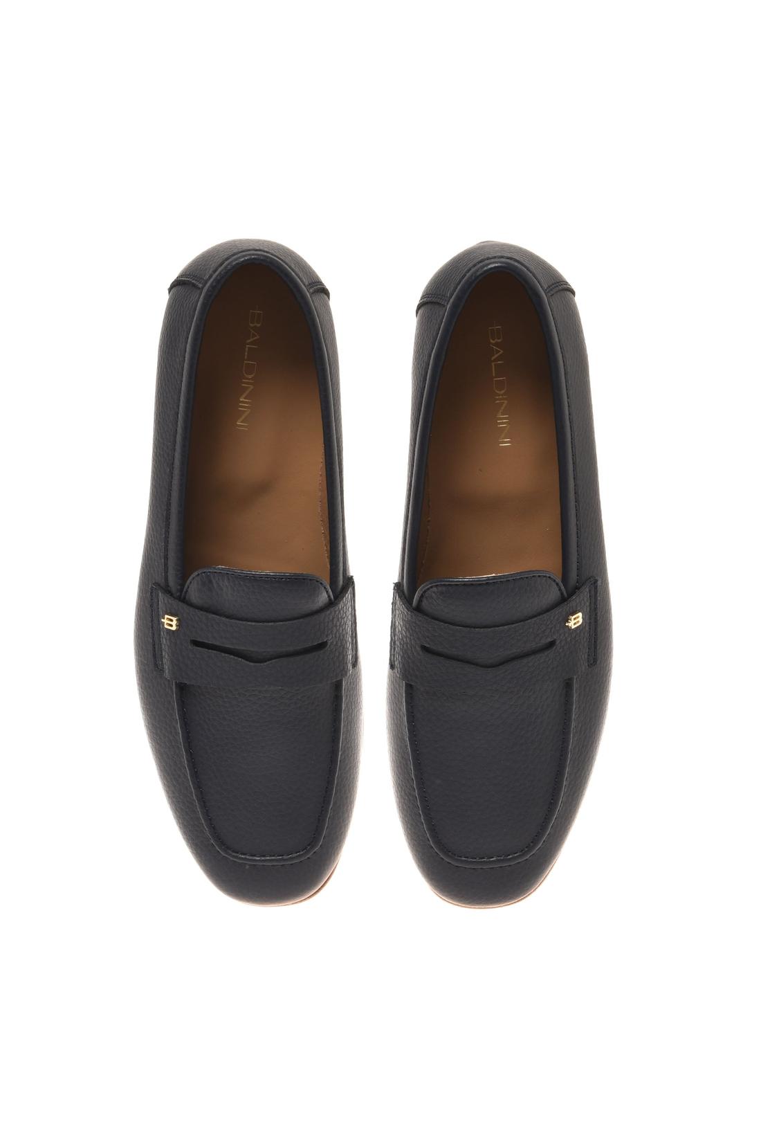Loafer in tumbled leather blue
