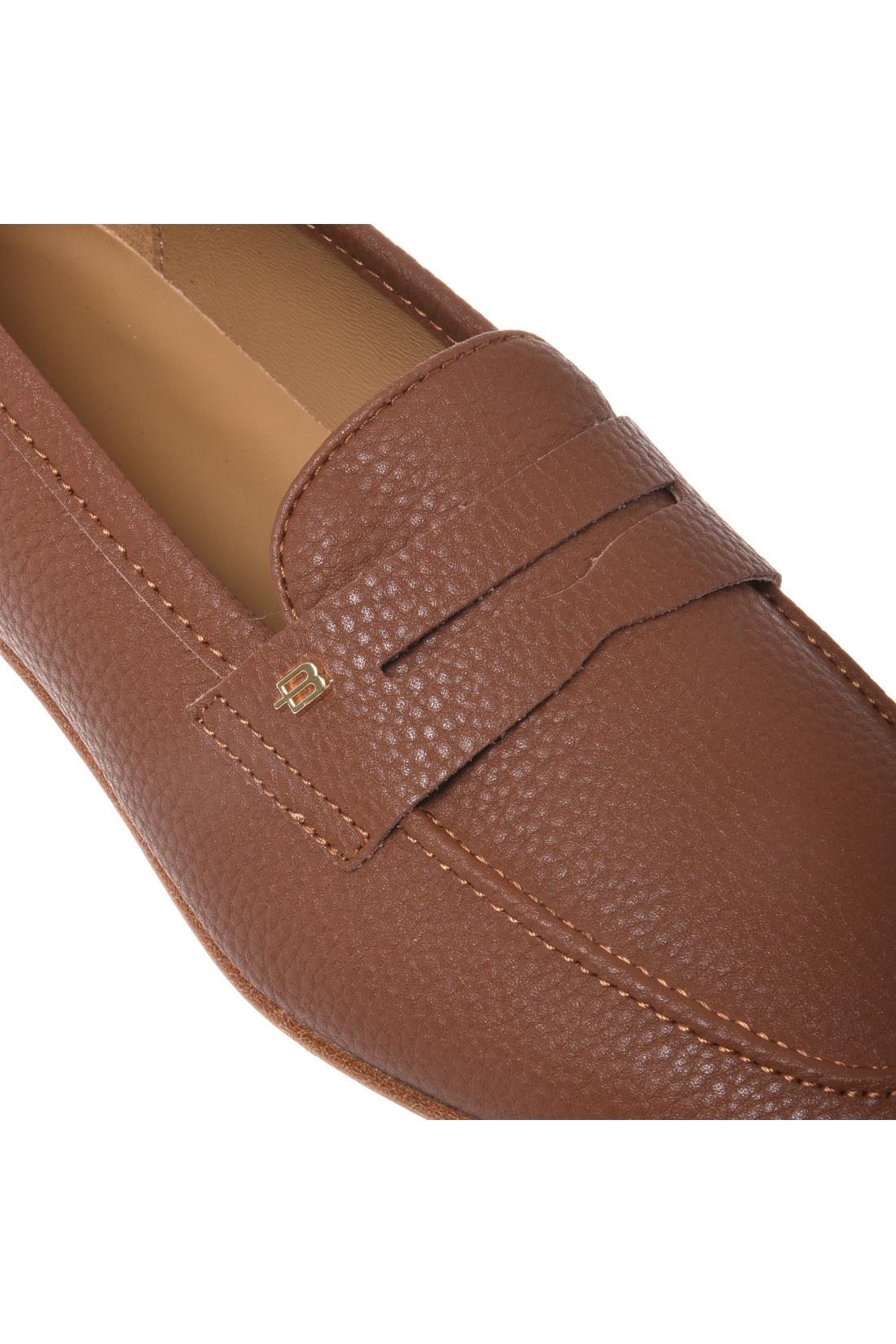 Brown grained leather loafer-Baldinini-OUTLET-ARCHIVIST-ARCHIVE-SALE