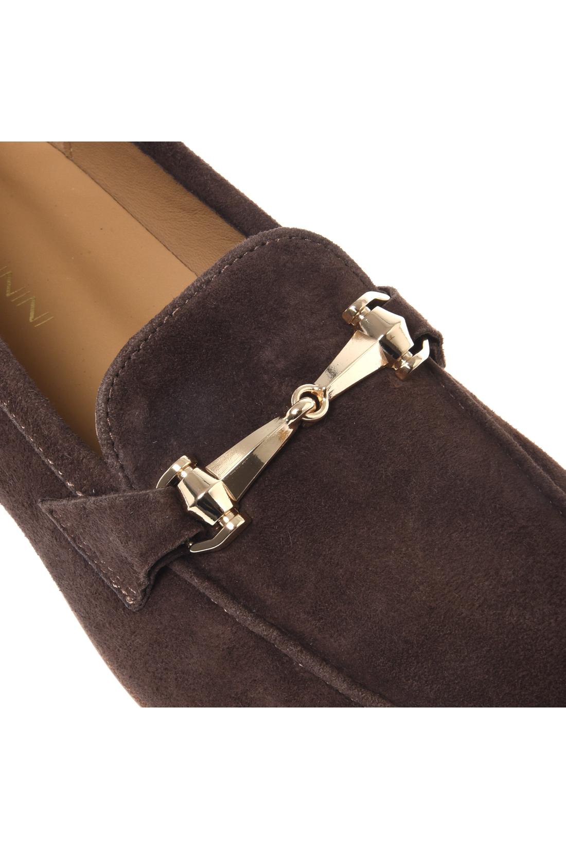Dark brown suede loafer