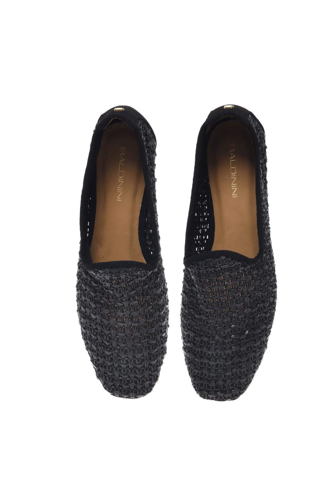 Black raffia loafer