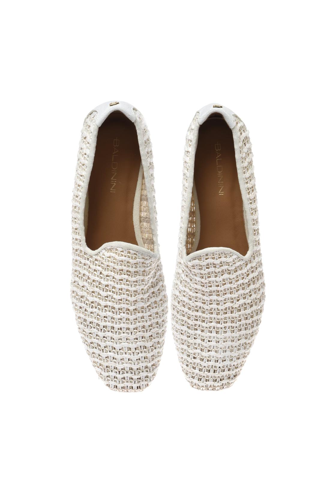 Off-white raffia loafer-Baldinini-OUTLET-ARCHIVIST-ARCHIVE-SALE