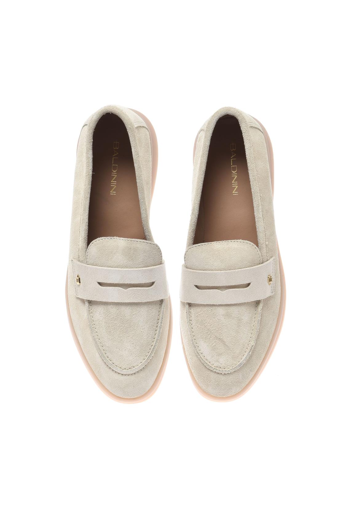 Off‑white suede loafer-Baldinini-OUTLET-ARCHIVIST-ARCHIVE-SALE