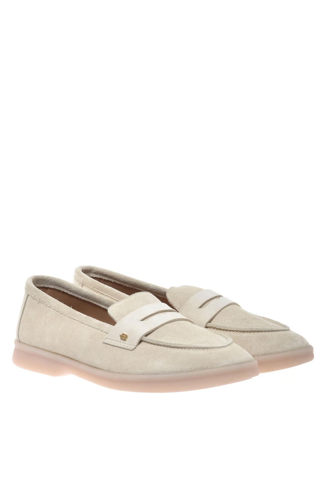 Off‑white suede loafer-Baldinini-OUTLET-ARCHIVIST-ARCHIVE-SALE