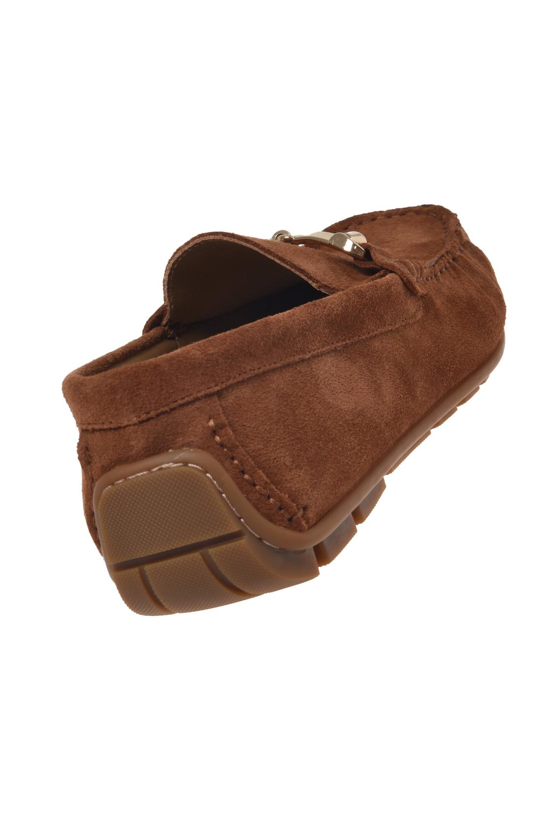 Moccasin in suede tan-Flache Schuhe-Baldinini-OUTLET-ARCHIVIST-ARCHIVE-SALE