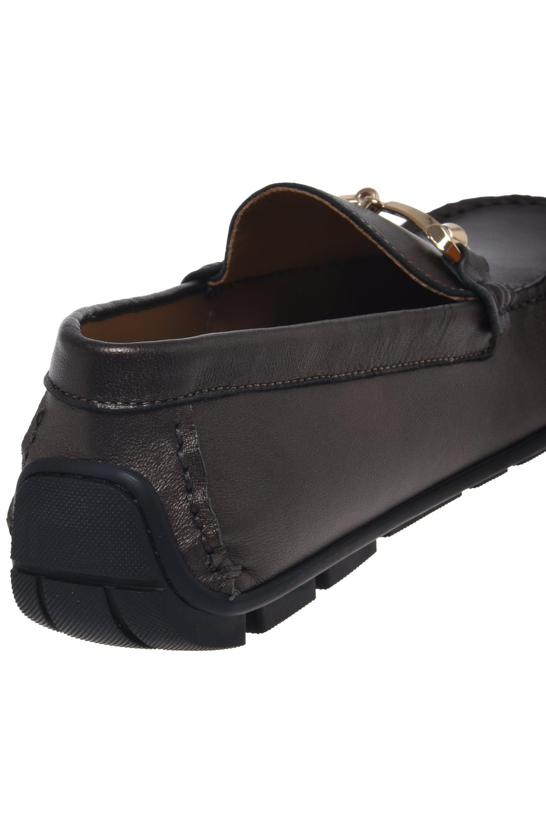Moccasin in nappa dark brown-Flache Schuhe-Baldinini-OUTLET-ARCHIVIST-ARCHIVE-SALE