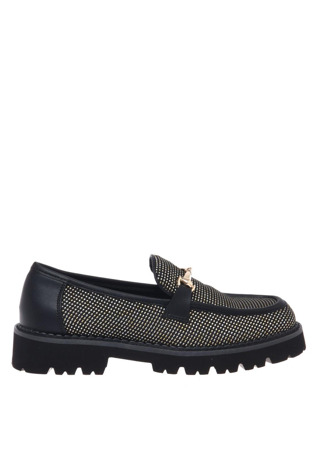 Black canvas loafer-Baldinini-OUTLET-35-NERO-ARCHIVIST-ARCHIVE-SALE