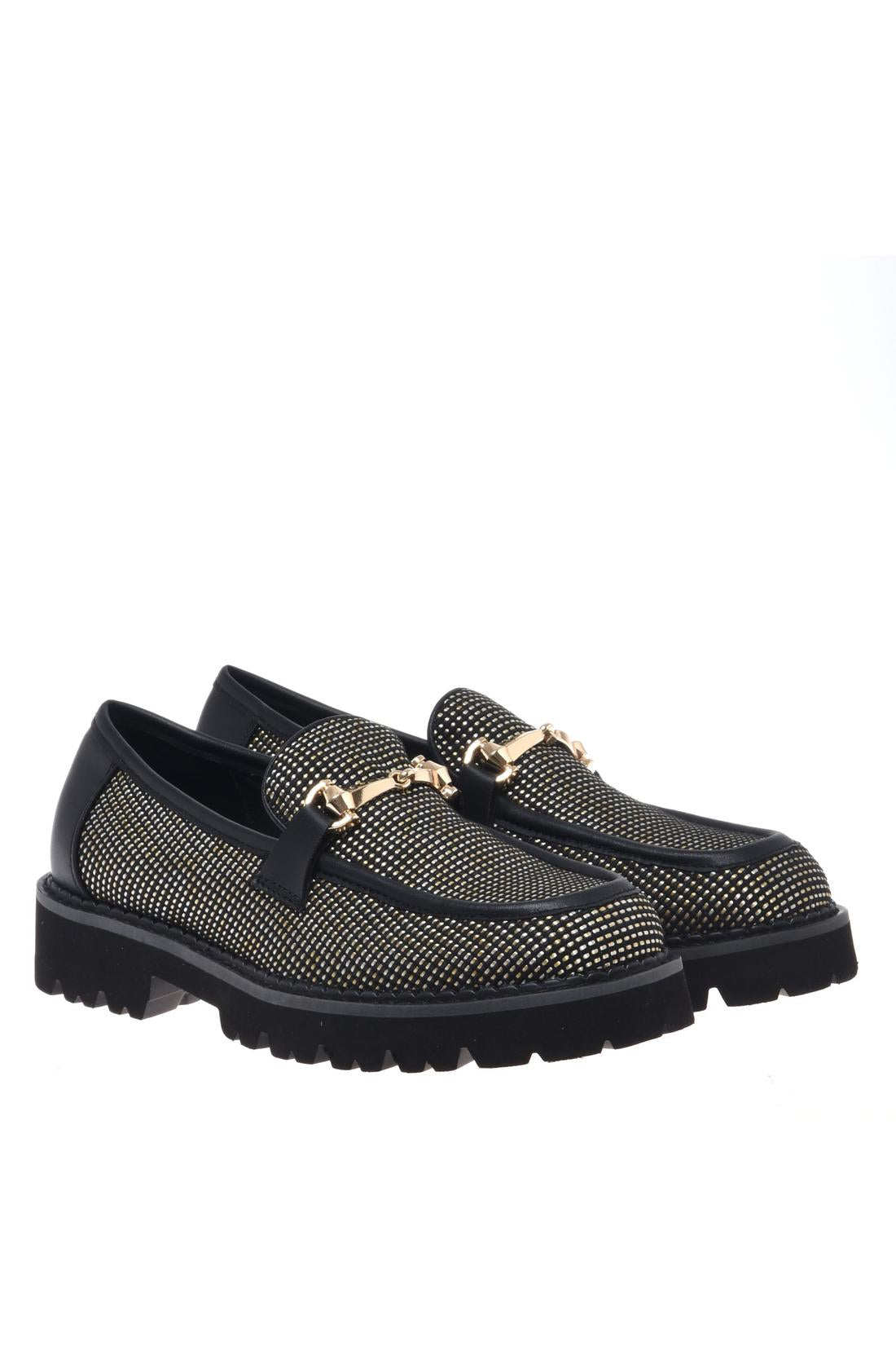 Black canvas loafer-Baldinini-OUTLET-ARCHIVIST-ARCHIVE-SALE