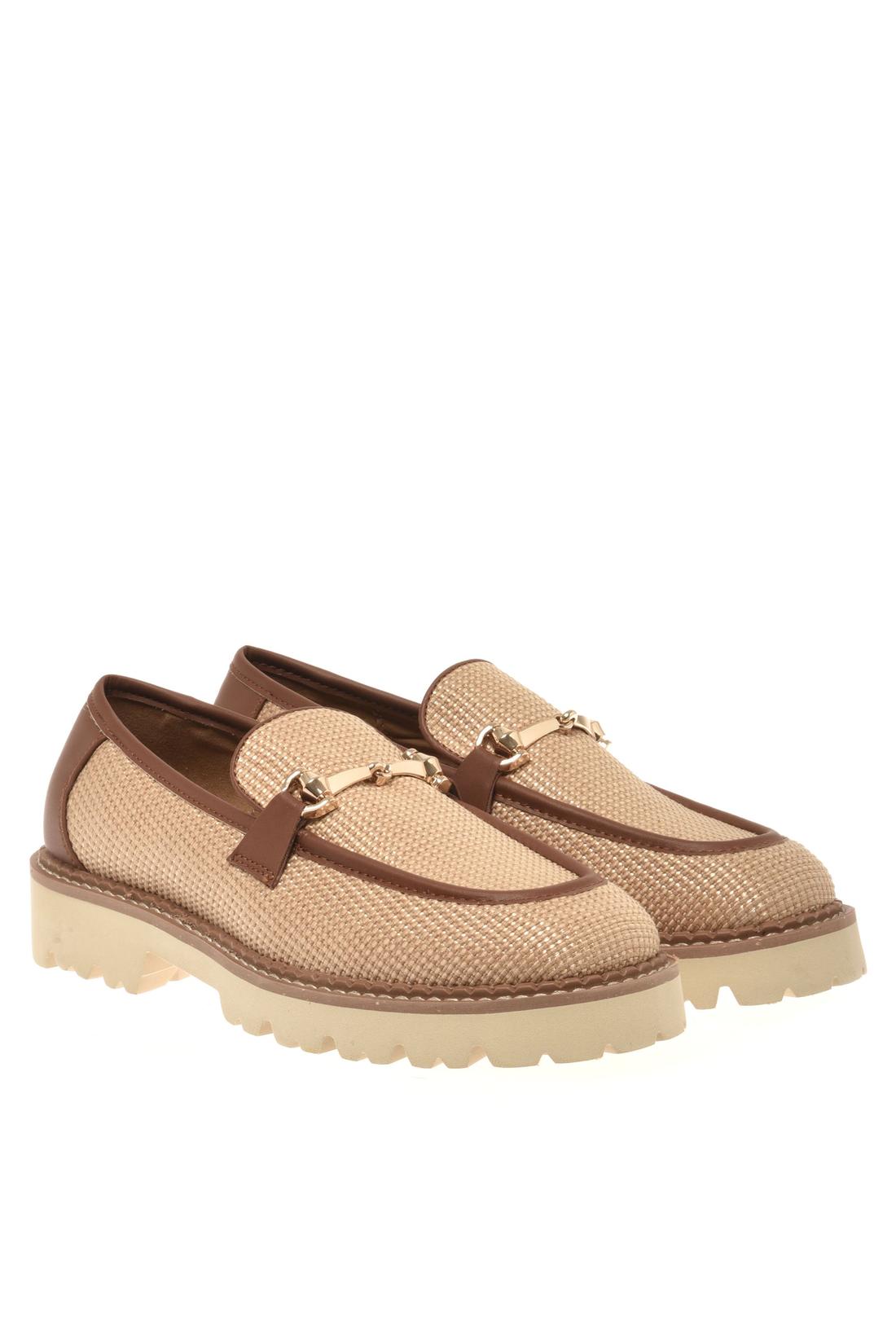 Beige canvas loafer-Baldinini-OUTLET-ARCHIVIST-ARCHIVE-SALE