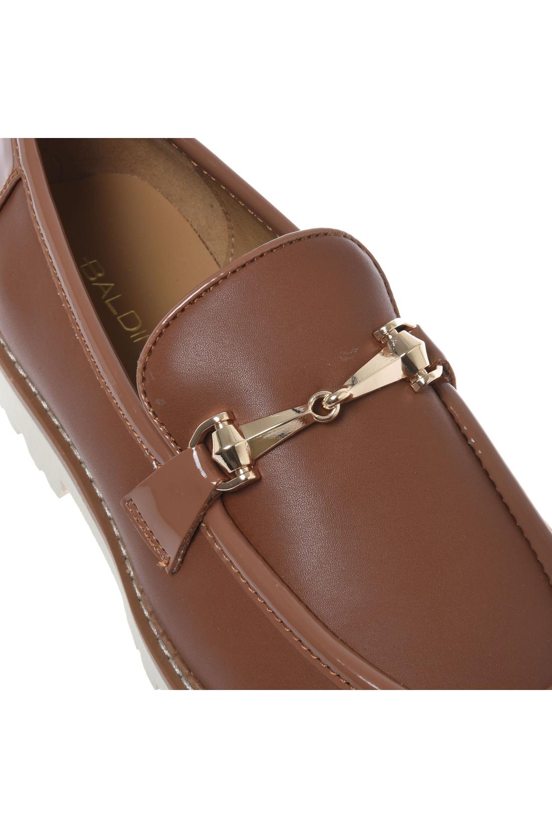 Loafer in brown leather and patent-Baldinini-OUTLET-ARCHIVIST-ARCHIVE-SALE