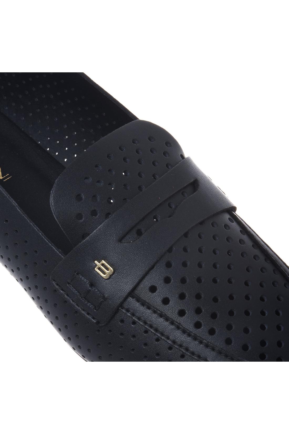 Black perforated nappa leather loafer-Baldinini-OUTLET-ARCHIVIST-ARCHIVE-SALE