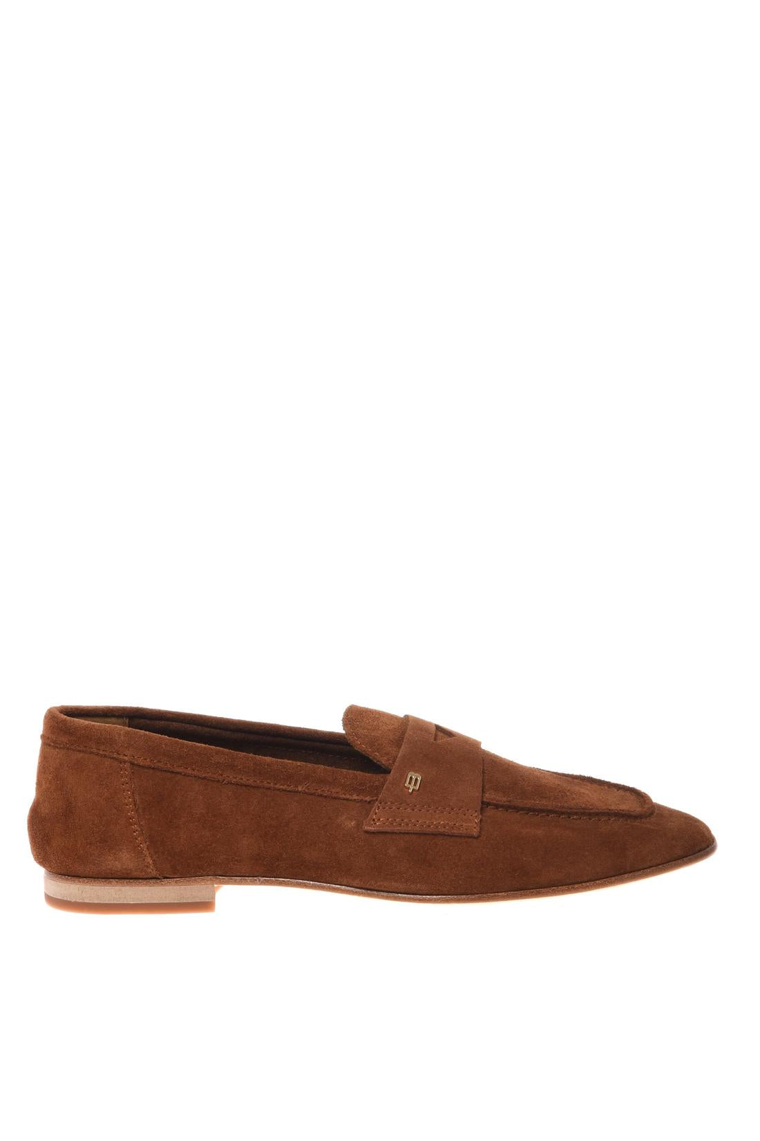 Mocassino in pelle scamosciata marrone