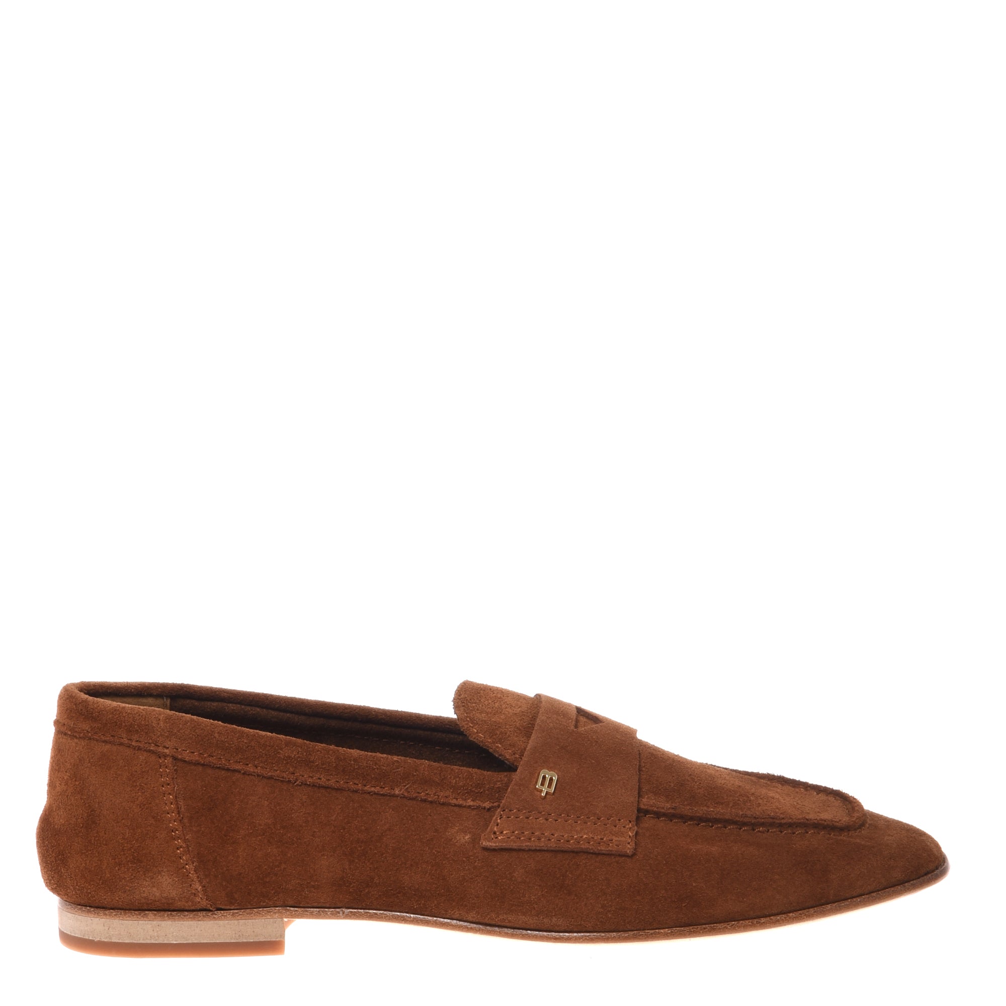 Mocassino in pelle scamosciata marrone