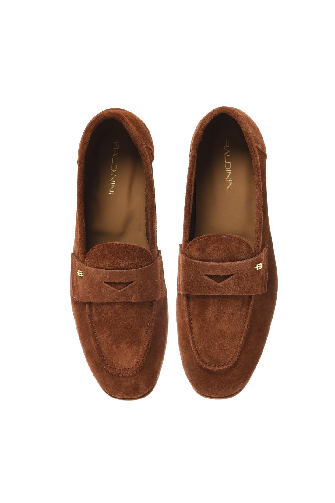 Mocassino in pelle scamosciata marrone