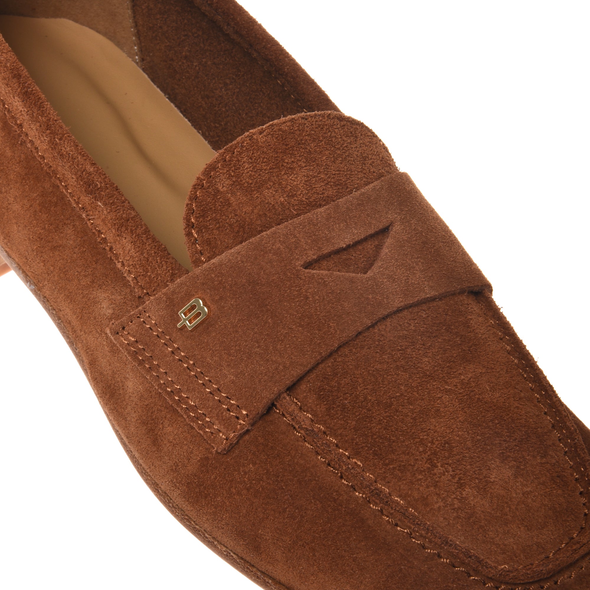 Mocassino in pelle scamosciata marrone