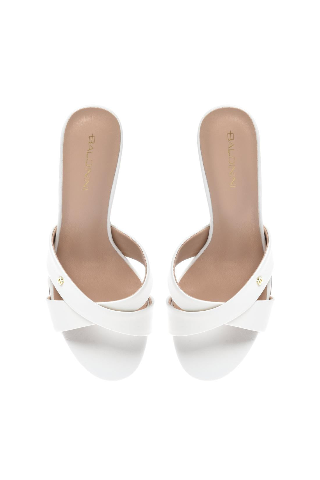 Mule in nappa leather white-Baldinini-OUTLET-ARCHIVIST-ARCHIVE-SALE