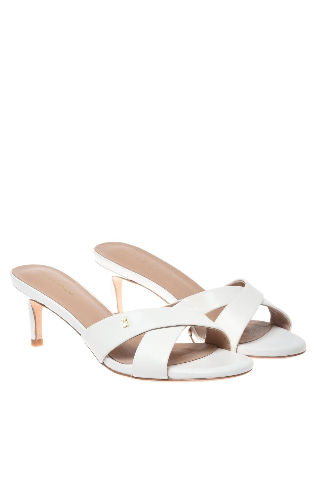 Mule in nappa leather white-Baldinini-OUTLET-ARCHIVIST-ARCHIVE-SALE