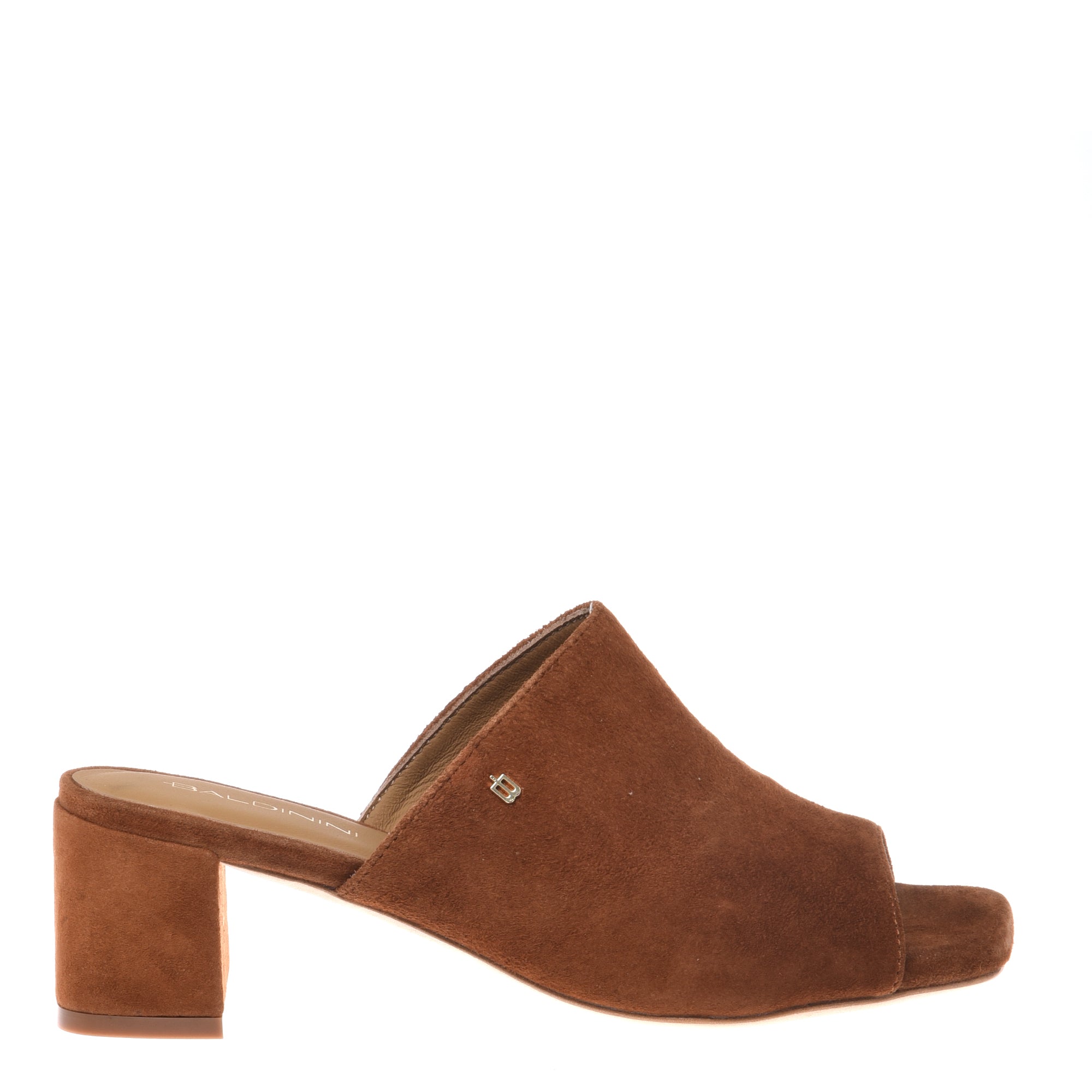 Tan suede mule-Baldinini-OUTLET-39-CUOIO-ARCHIVIST-ARCHIVE-SALE