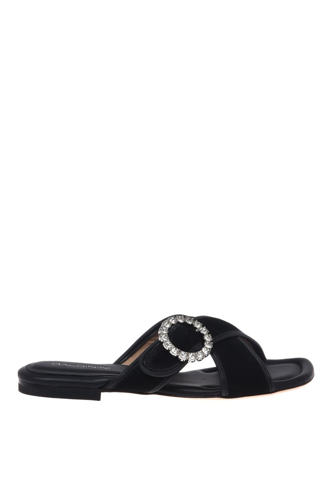 Mule in raso nero