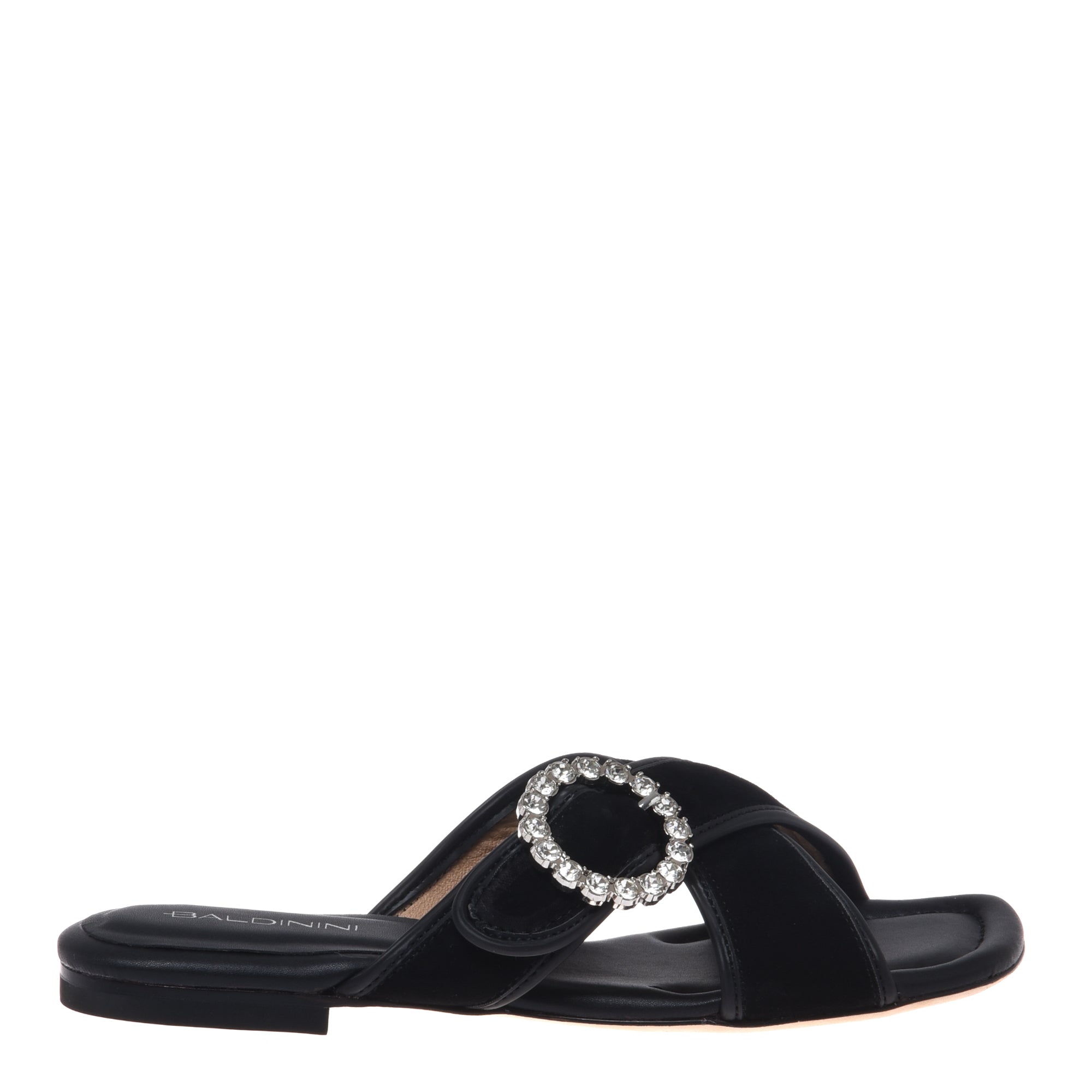Mule in raso nero