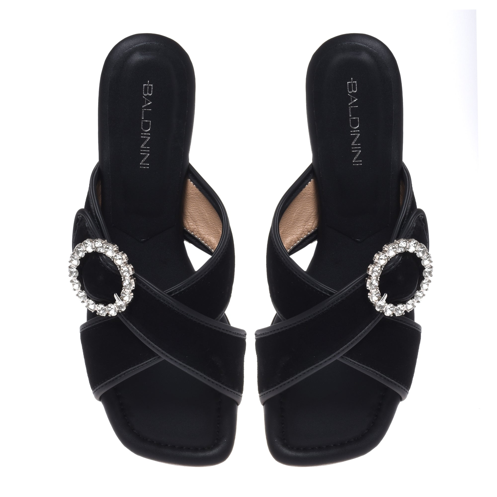 Mule in raso nero