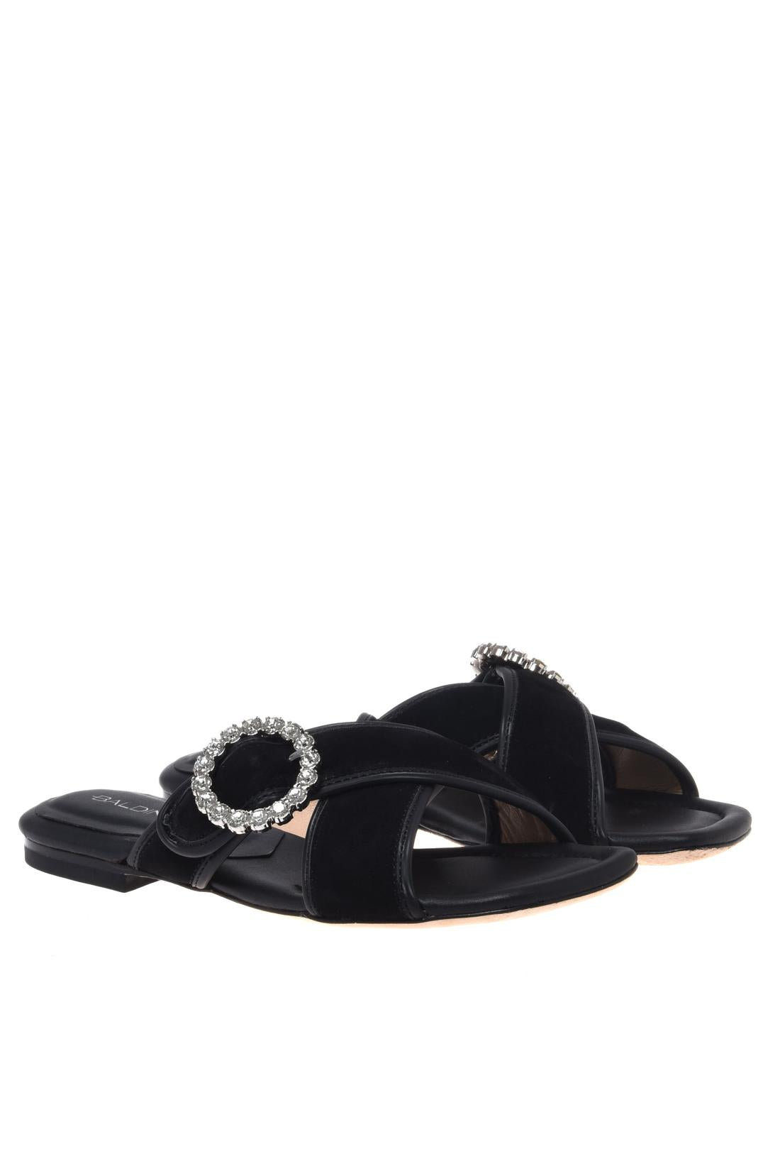 Mule in raso nero