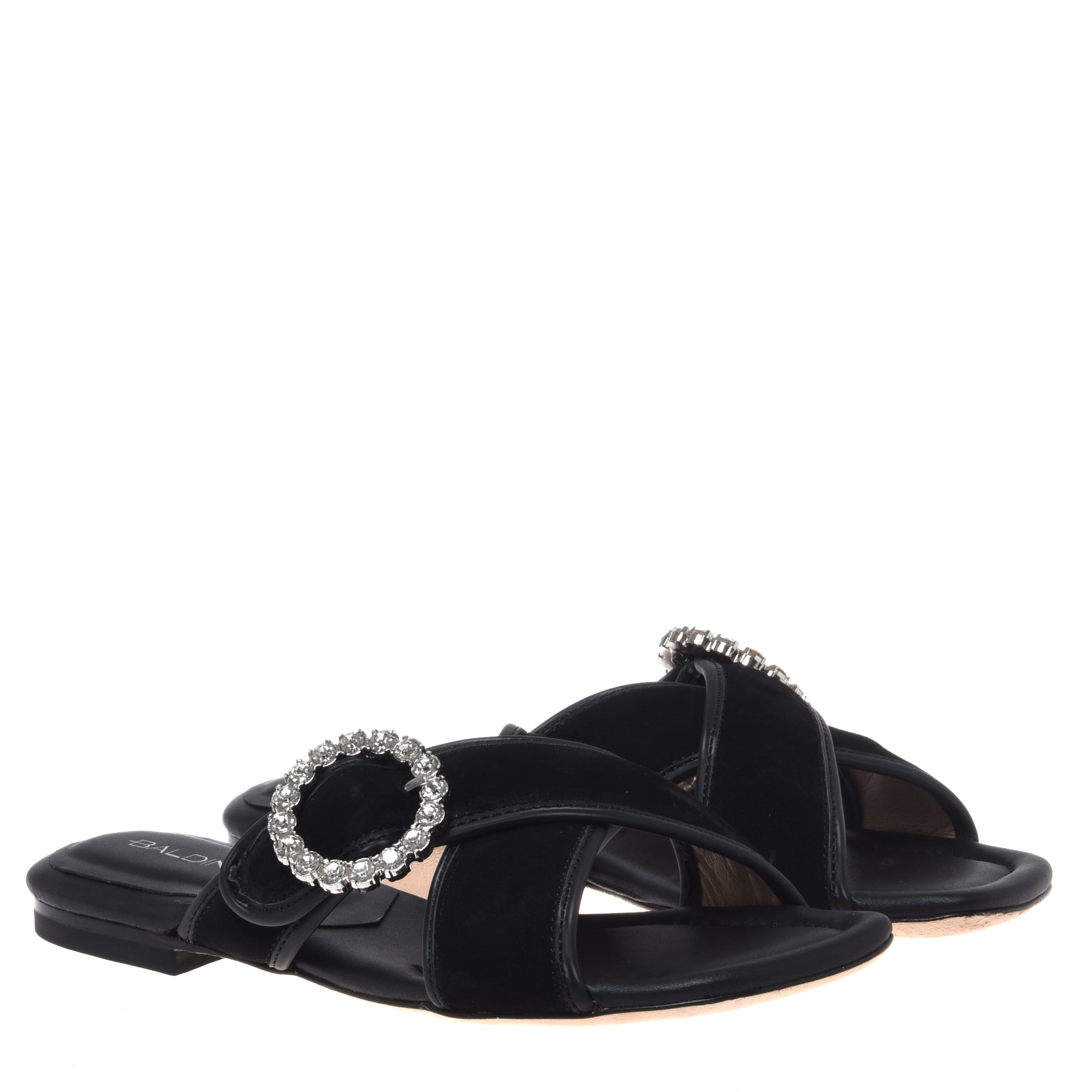 Mule in raso nero