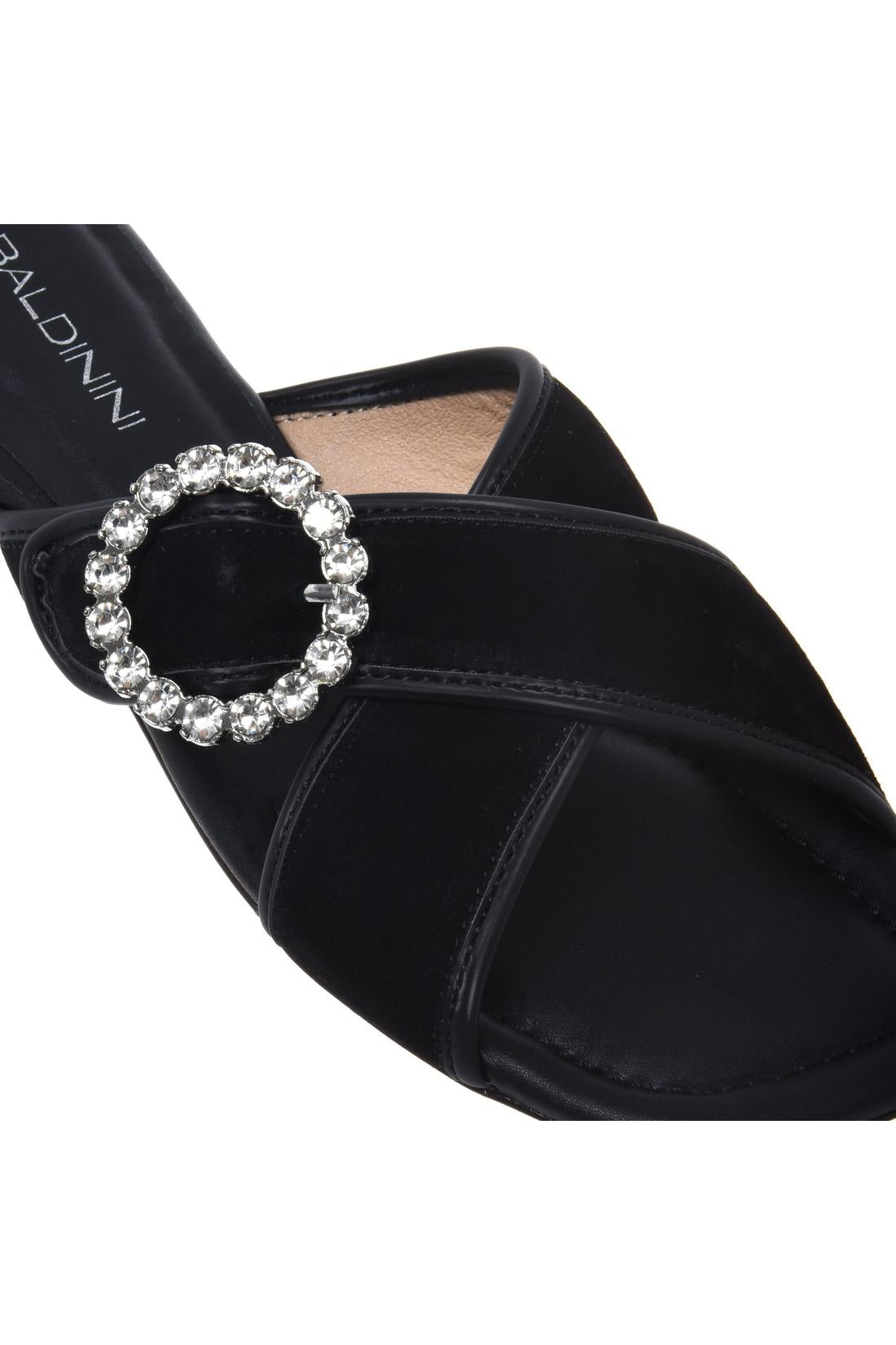 Mule in raso nero