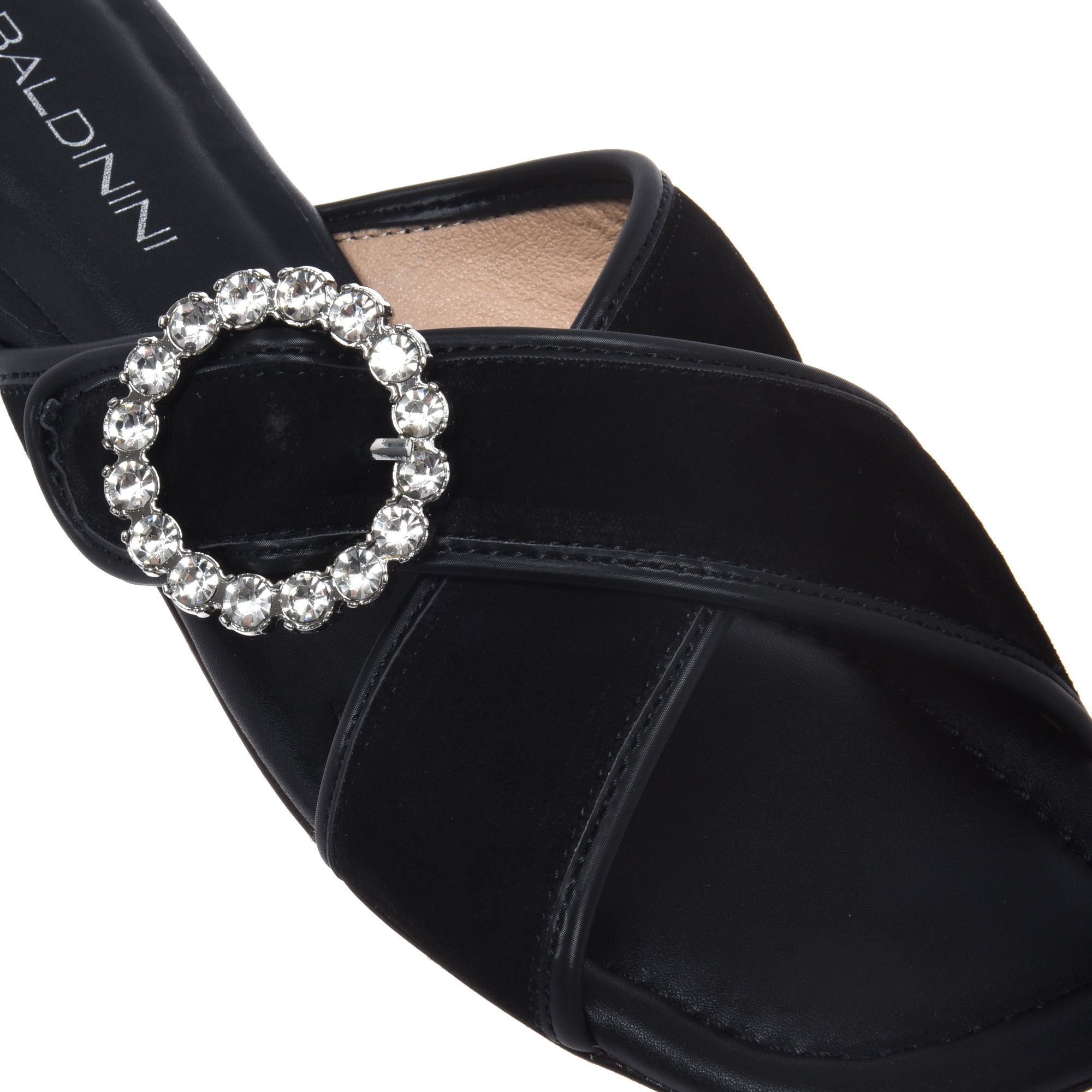 Mule in raso nero