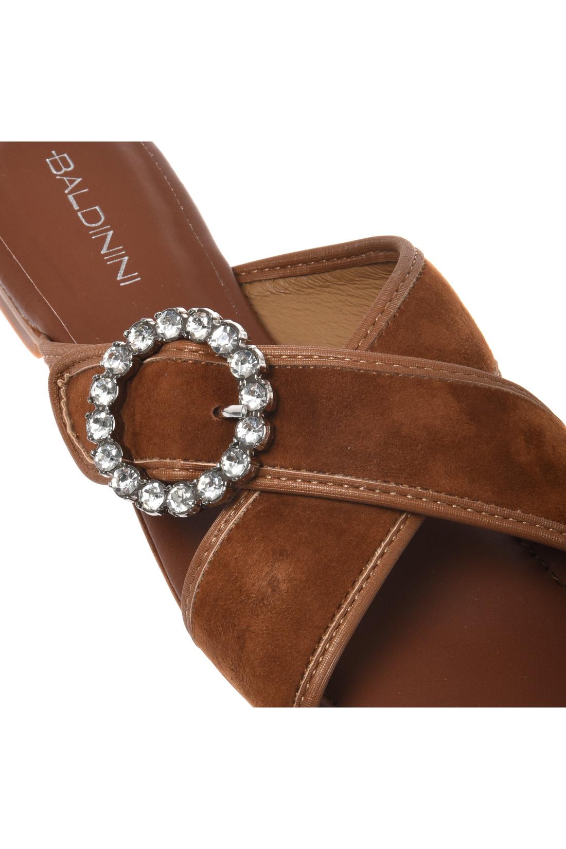 Brown satin mule-Baldinini-OUTLET-ARCHIVIST-ARCHIVE-SALE