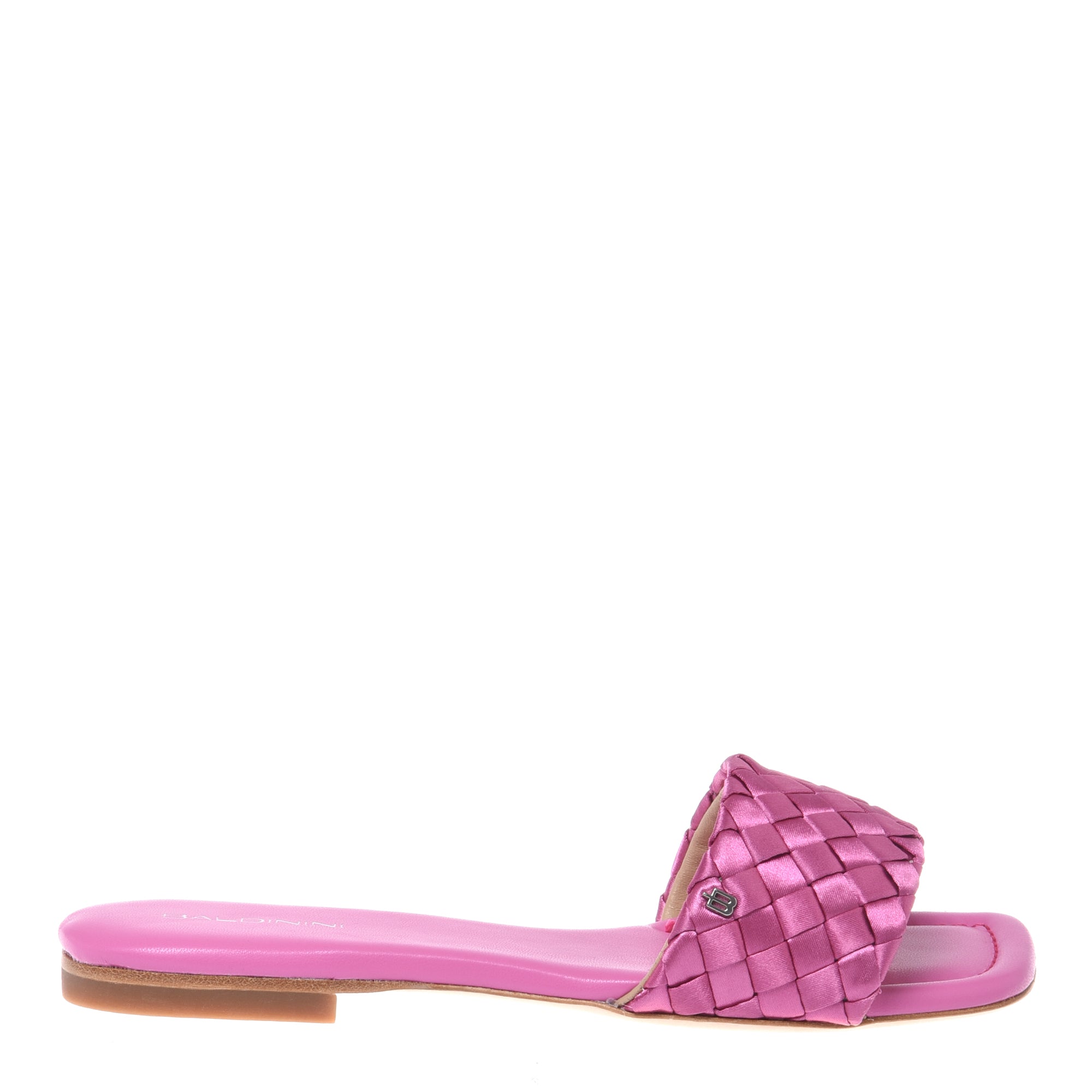 Mule in braided fuchsia satin-Baldinini-OUTLET-41-ROSA-ARCHIVIST-ARCHIVE-SALE