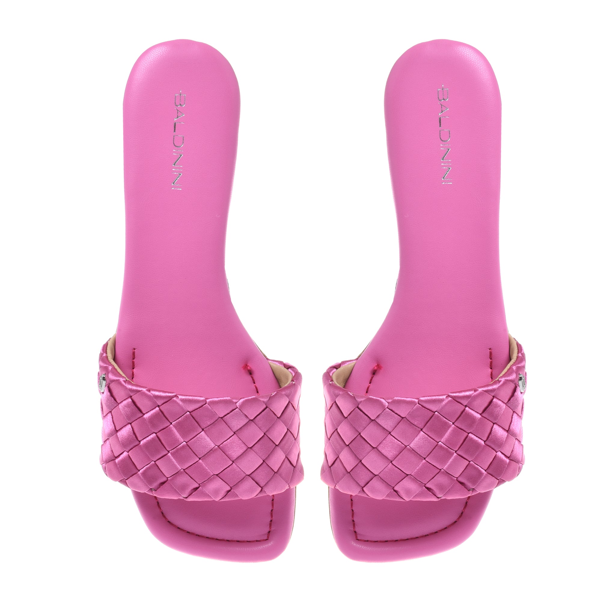 Mule in braided fuchsia satin-Baldinini-OUTLET-ARCHIVIST-ARCHIVE-SALE