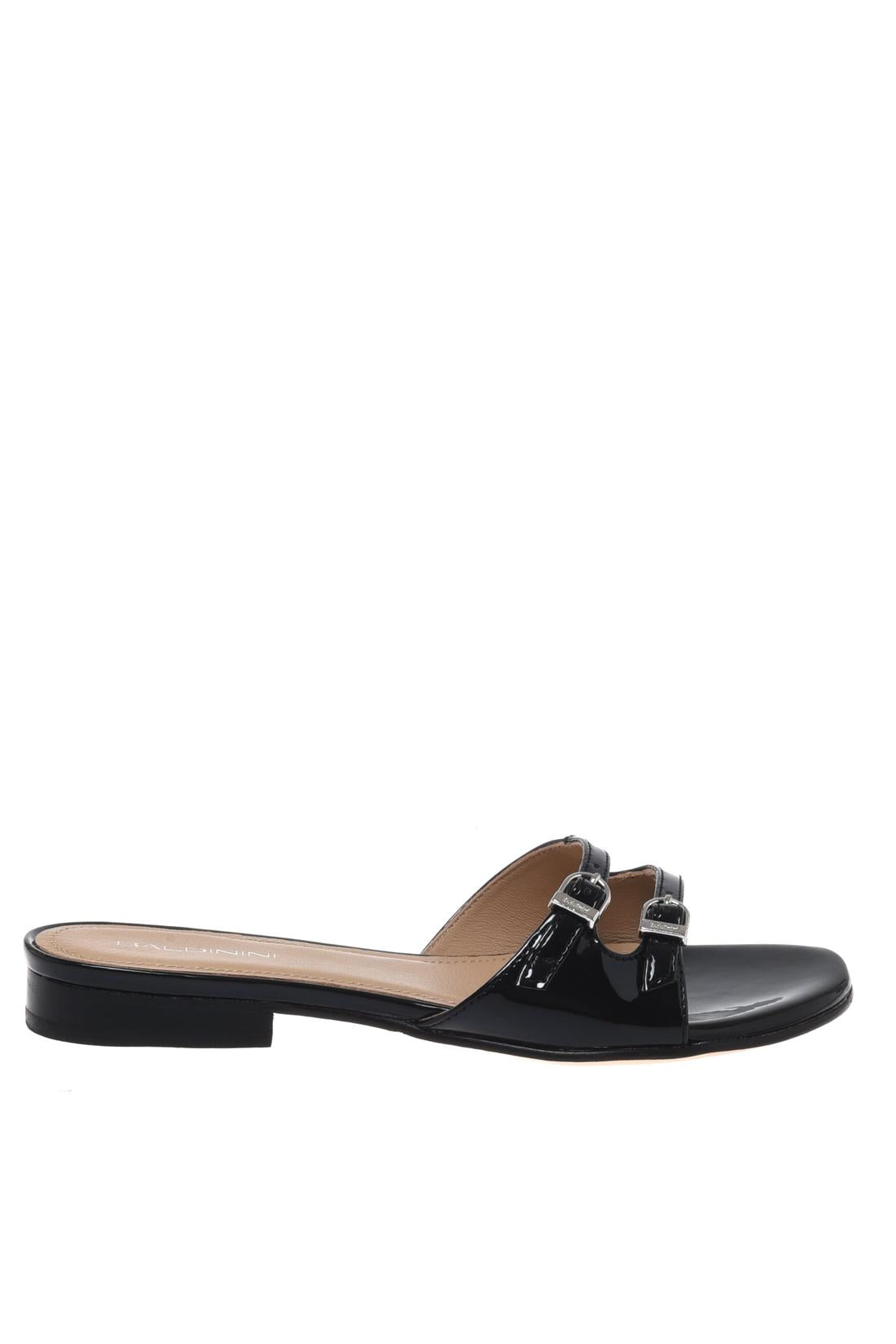 Mule in patent leather black