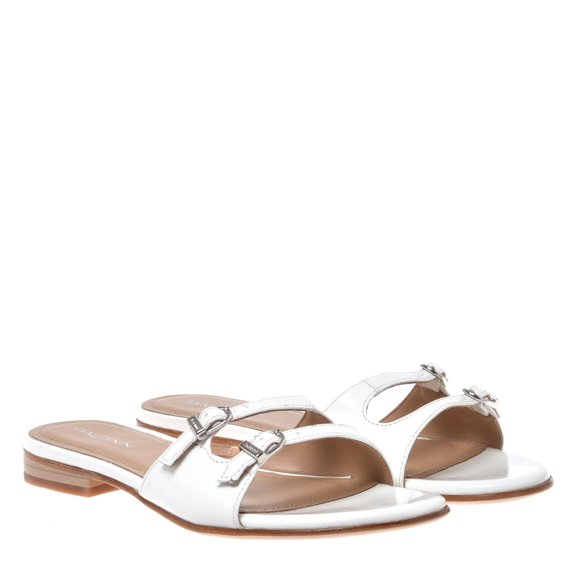 White patent leather mule-Baldinini-OUTLET-ARCHIVIST-ARCHIVE-SALE