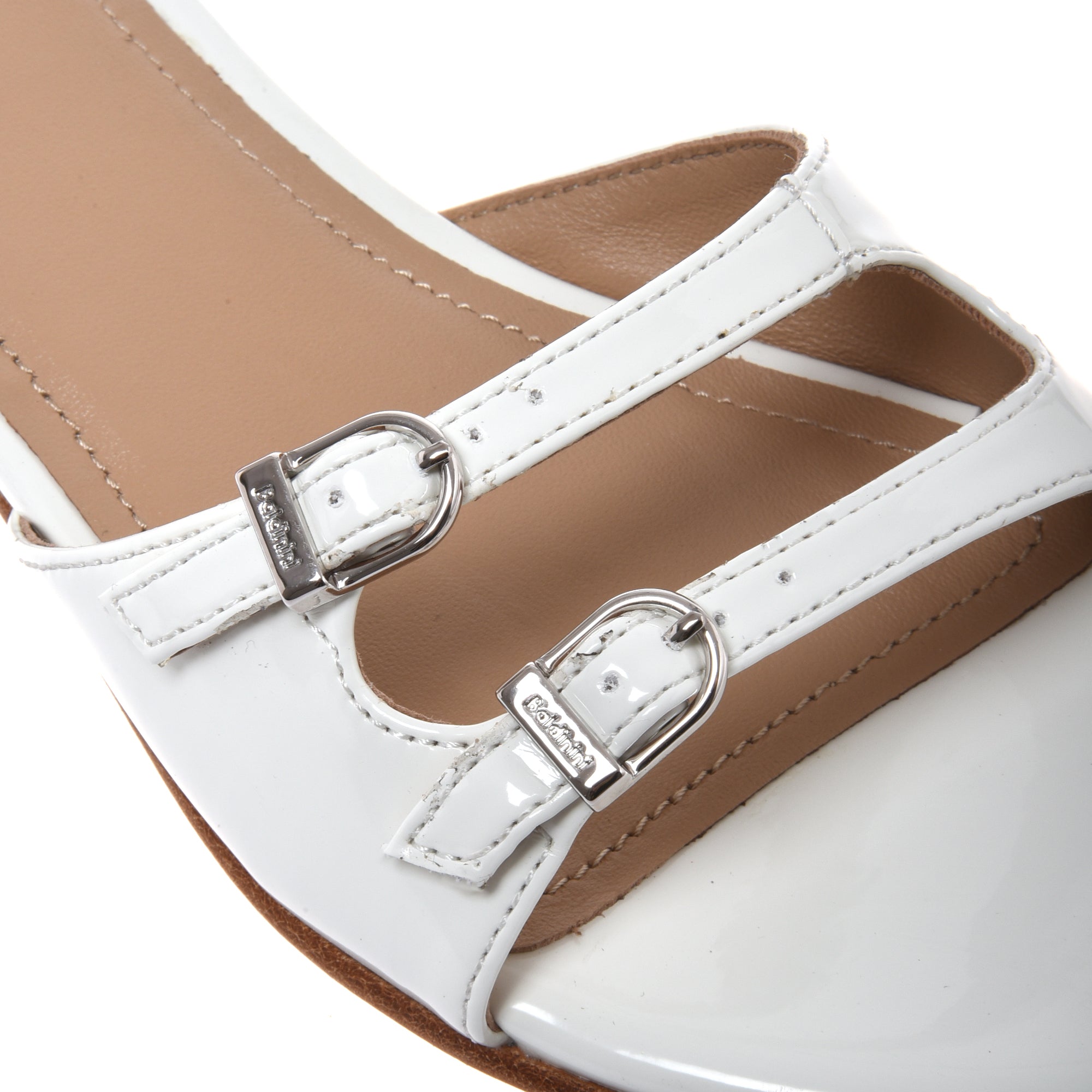 White patent leather mule-Baldinini-OUTLET-ARCHIVIST-ARCHIVE-SALE