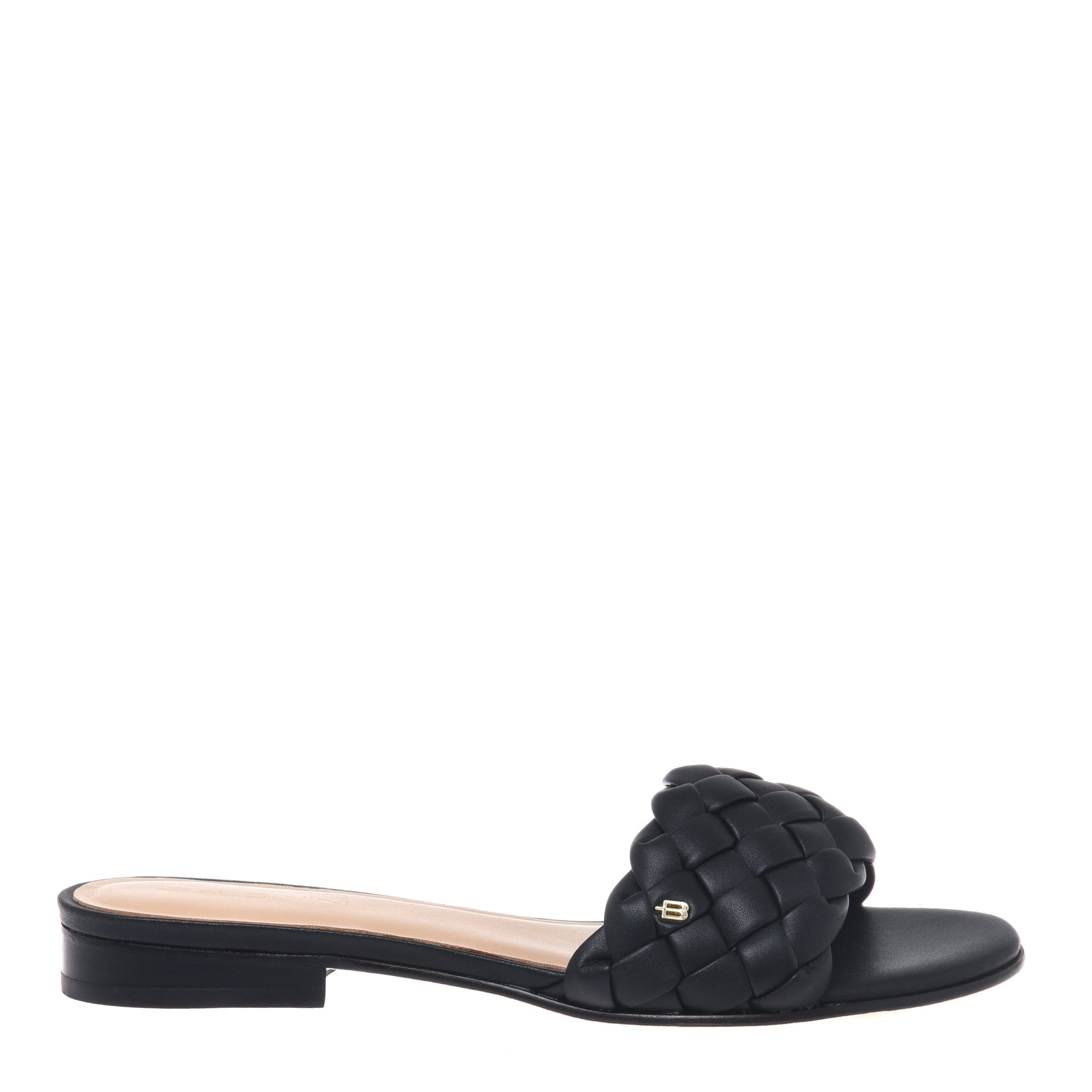 Mule in braided black faux leather-Baldinini-OUTLET-41-NERO-ARCHIVIST-ARCHIVE-SALE