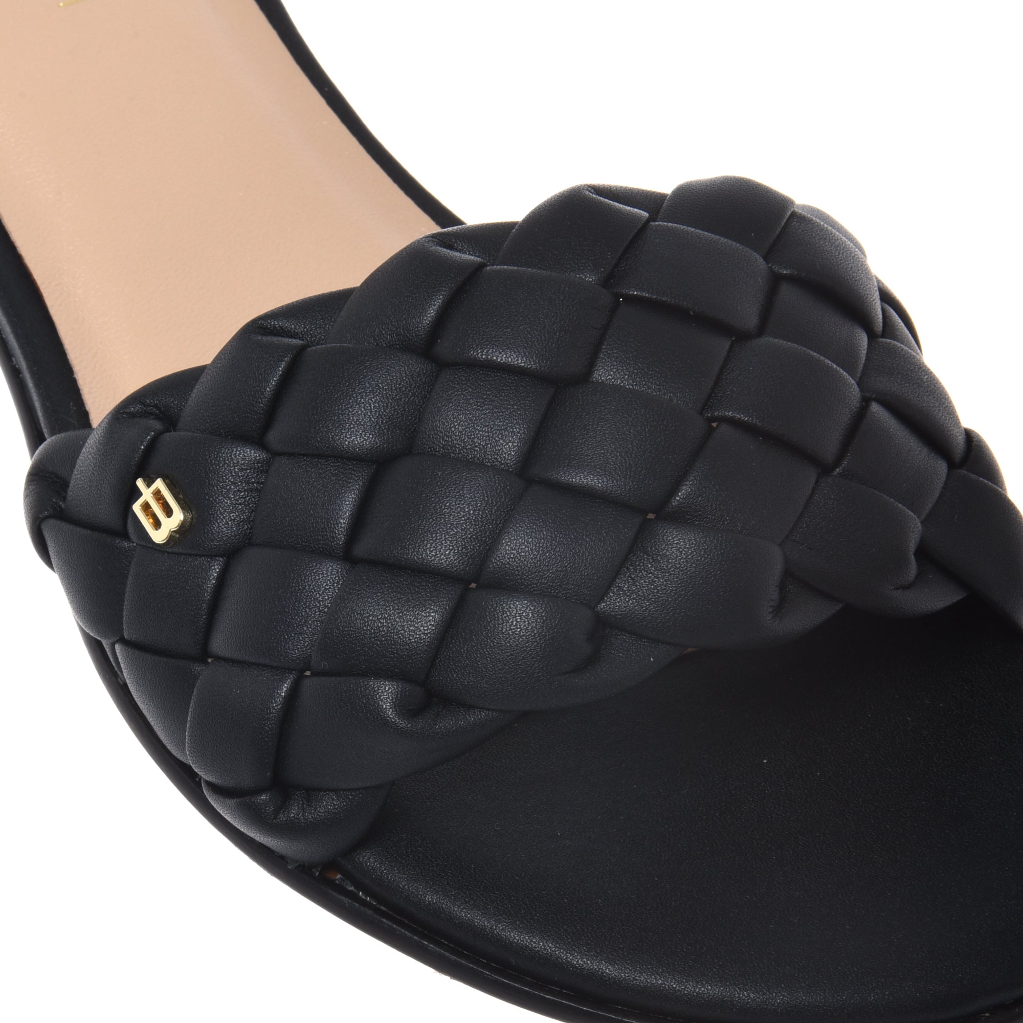 Mule in braided black faux leather-Baldinini-OUTLET-ARCHIVIST-ARCHIVE-SALE