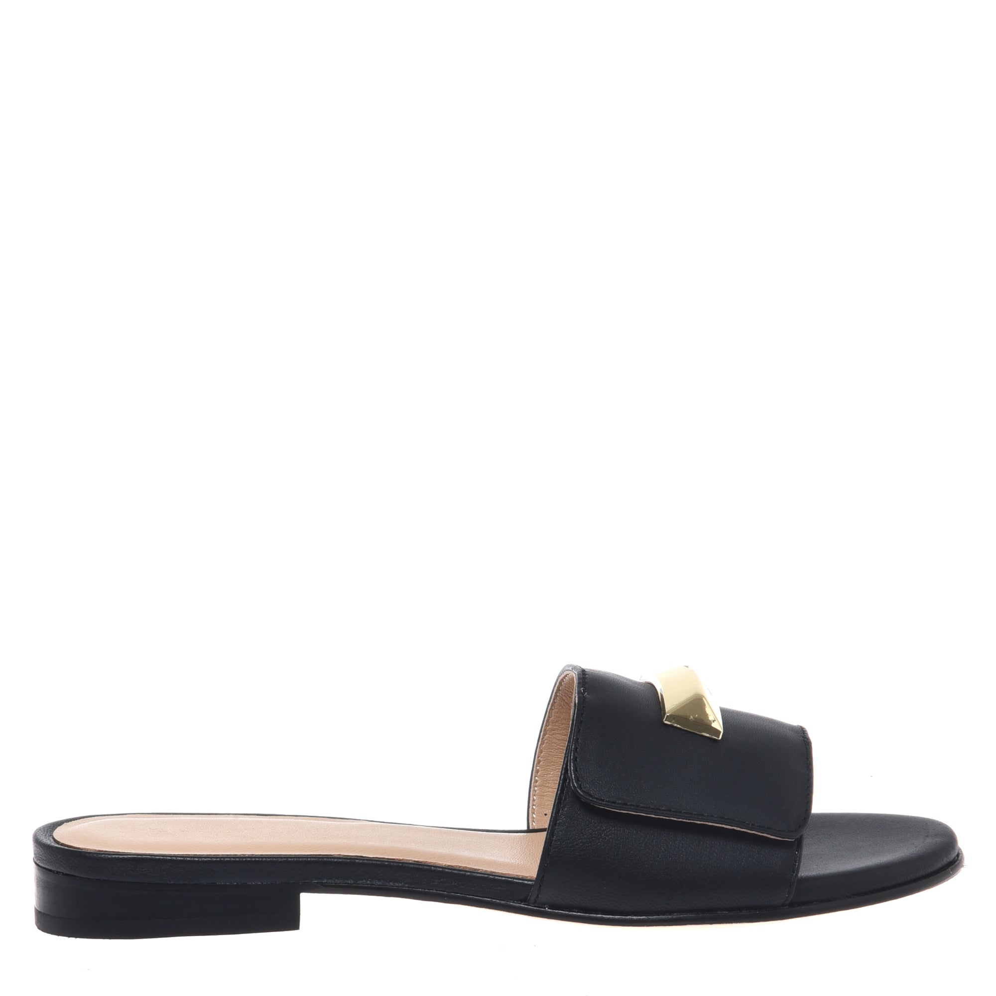 Mule in black nappa leather-Baldinini-OUTLET-41-NERO-ARCHIVIST-ARCHIVE-SALE
