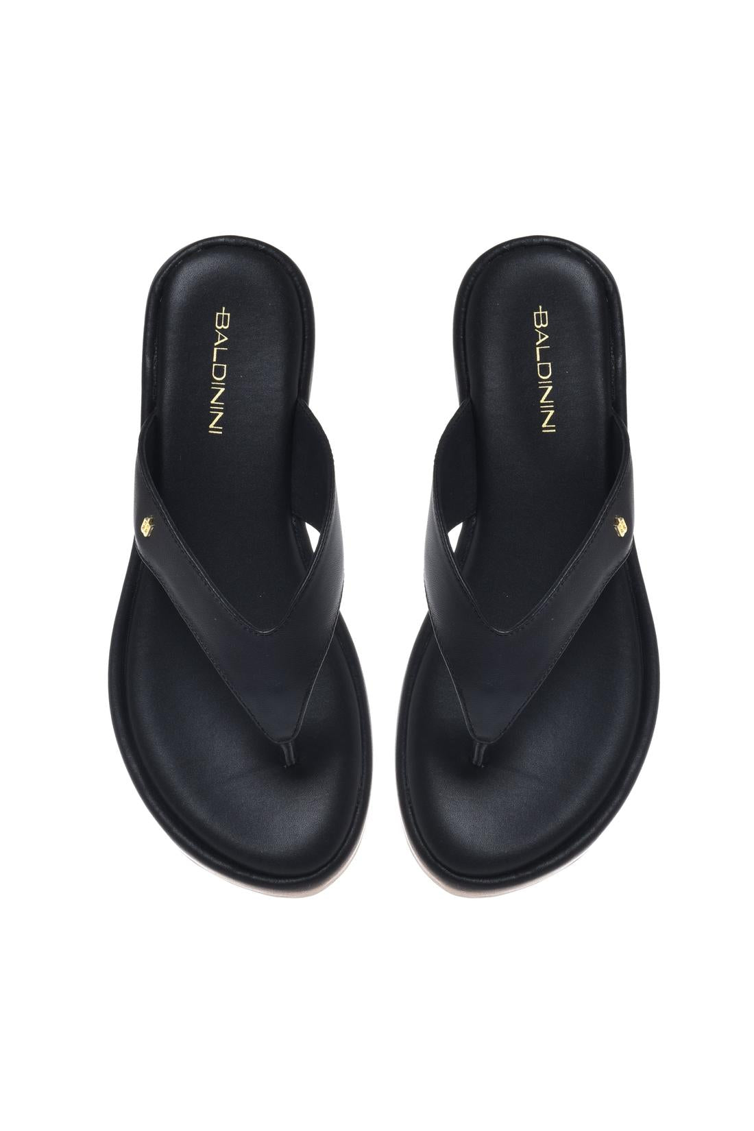 Mule in black leather-Flache Schuhe-Baldinini-OUTLET-ARCHIVIST-ARCHIVE-SALE