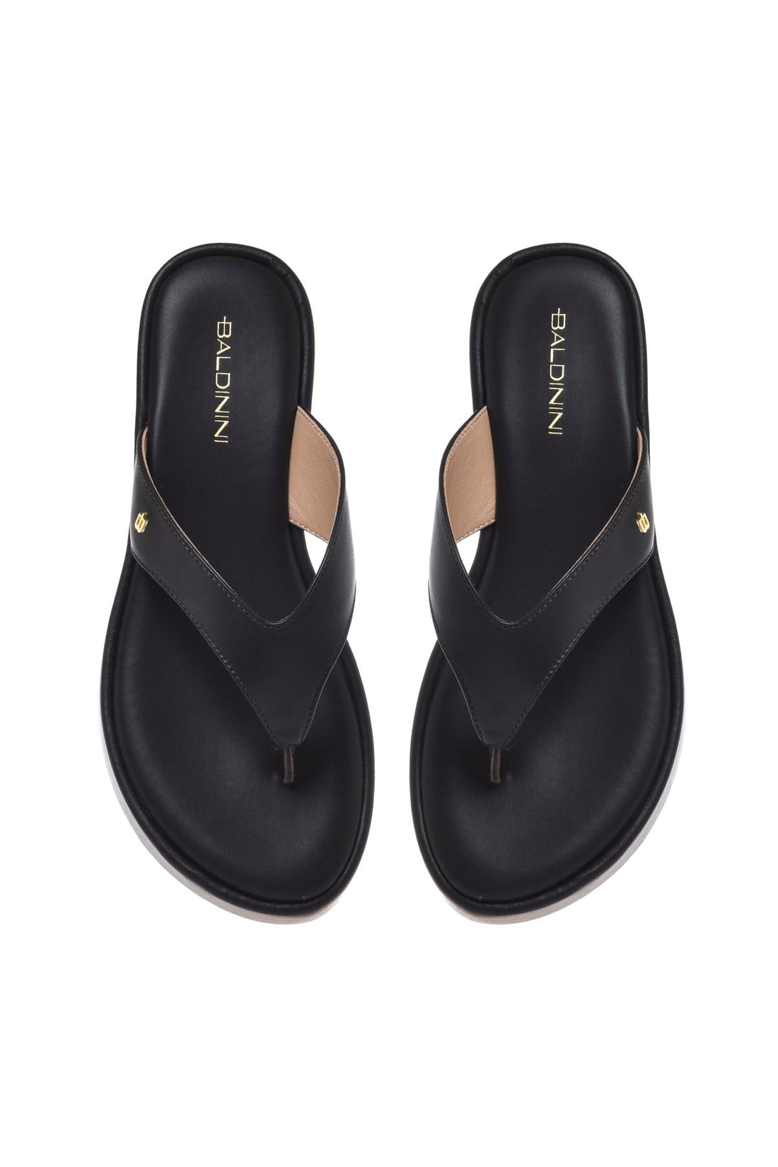 Mule in dark brown leather-Flache Schuhe-Baldinini-OUTLET-ARCHIVIST-ARCHIVE-SALE