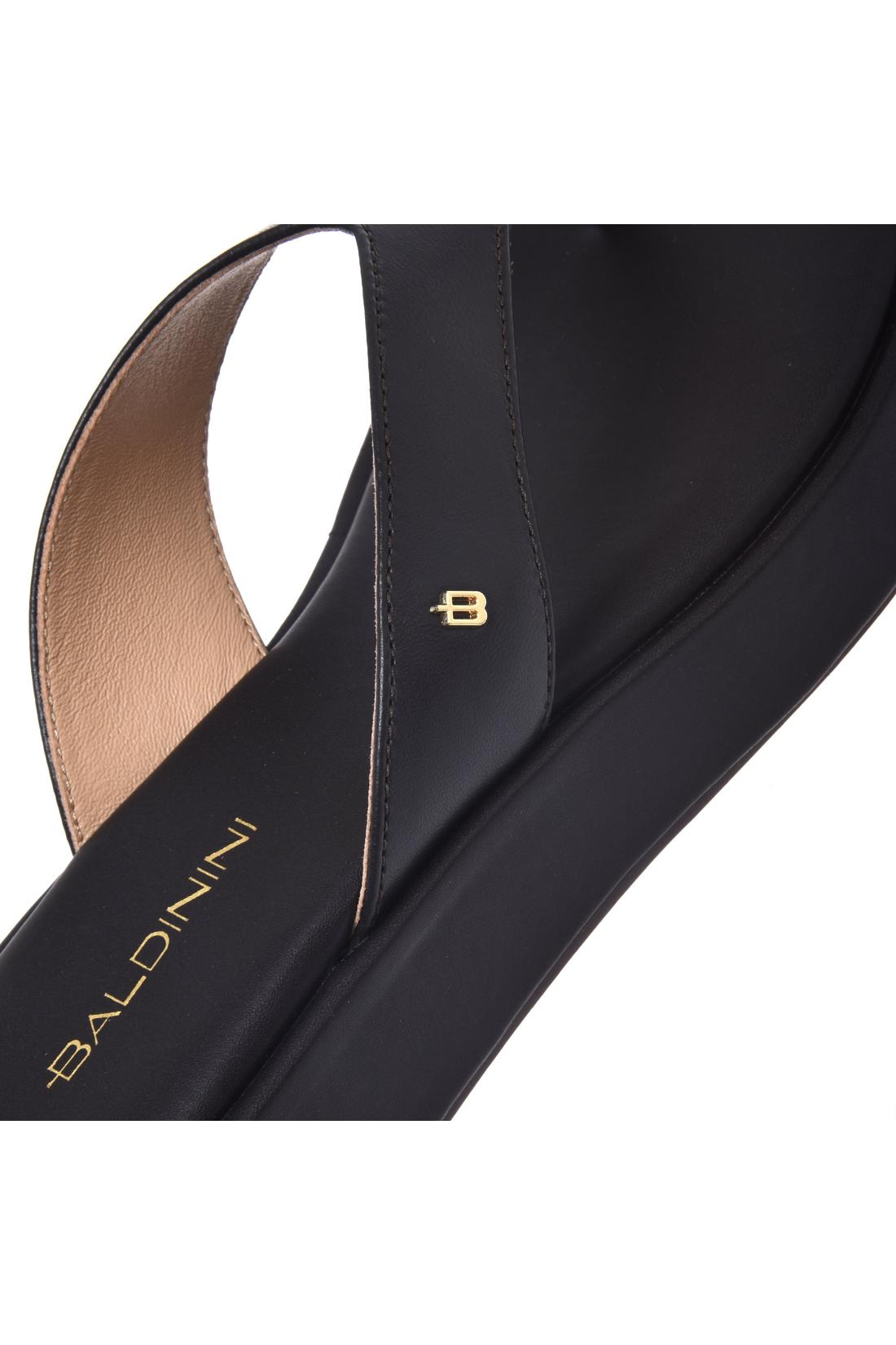 Mule in dark brown leather-Flache Schuhe-Baldinini-OUTLET-ARCHIVIST-ARCHIVE-SALE