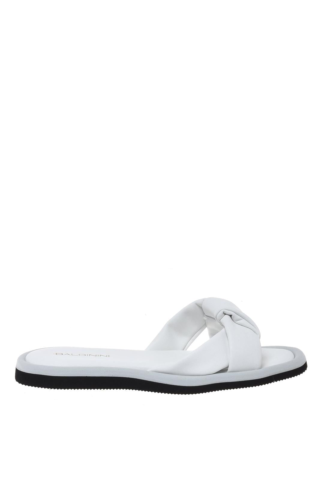 Mule in white eco nappa leather