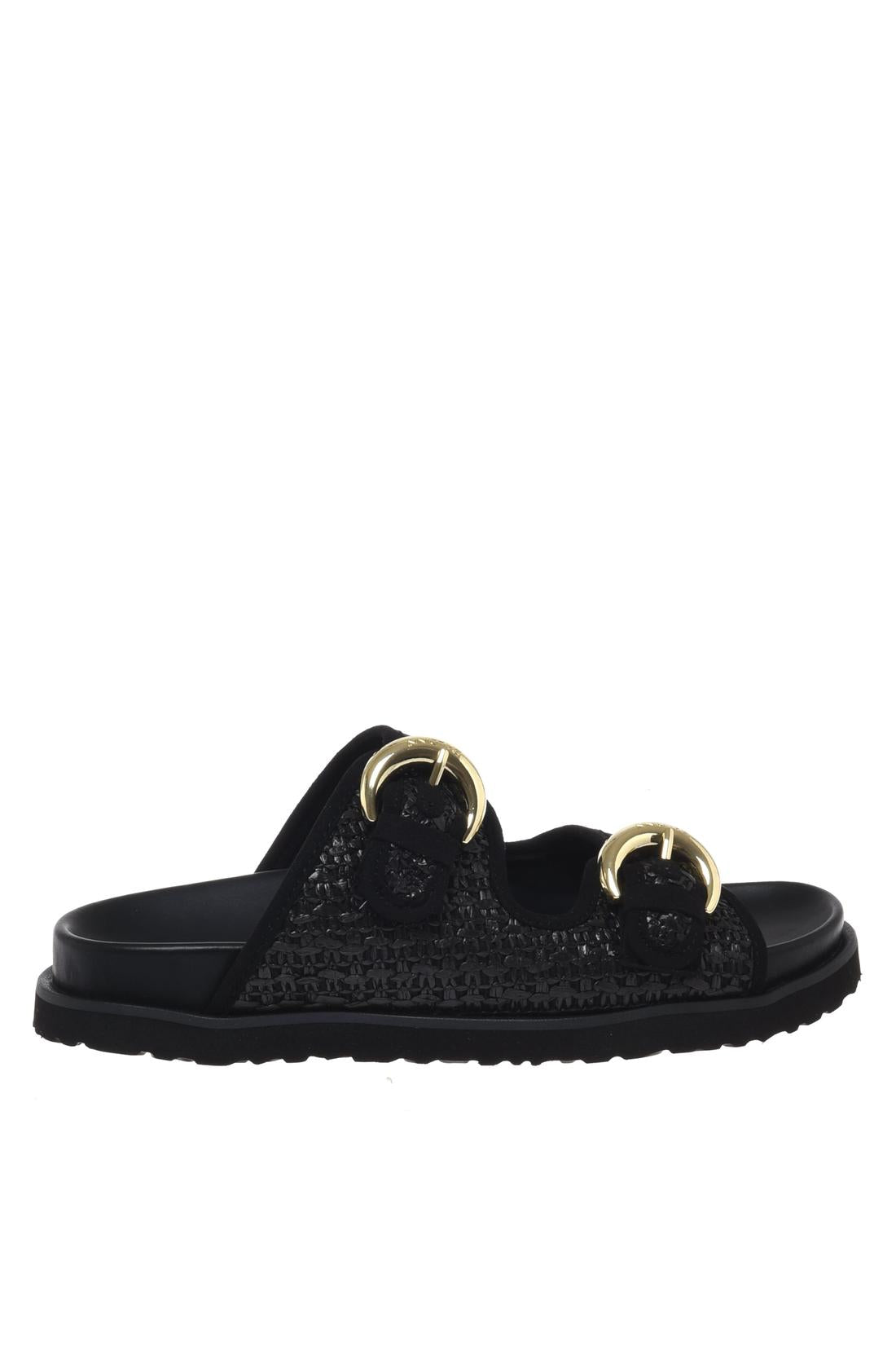 Mule in raffia black