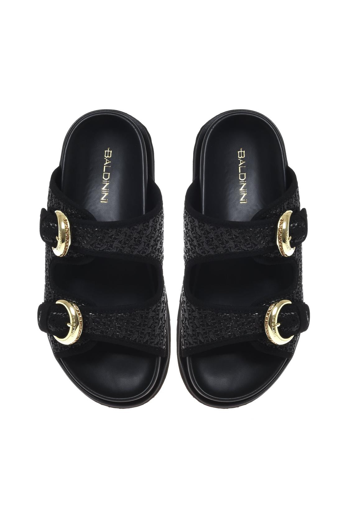 Mule in raffia black