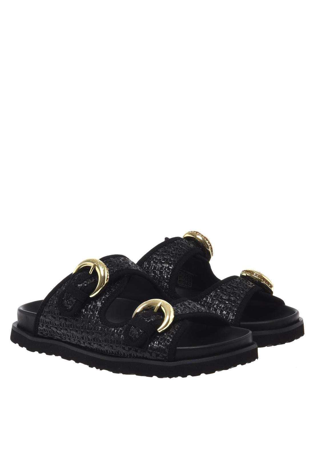 Mule in raffia black