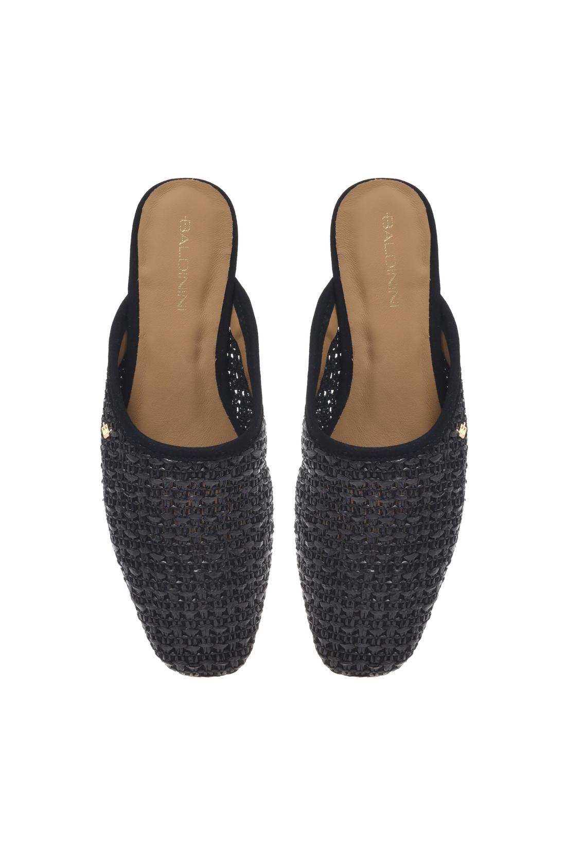 Black raffia sabot-Baldinini-OUTLET-ARCHIVIST-ARCHIVE-SALE