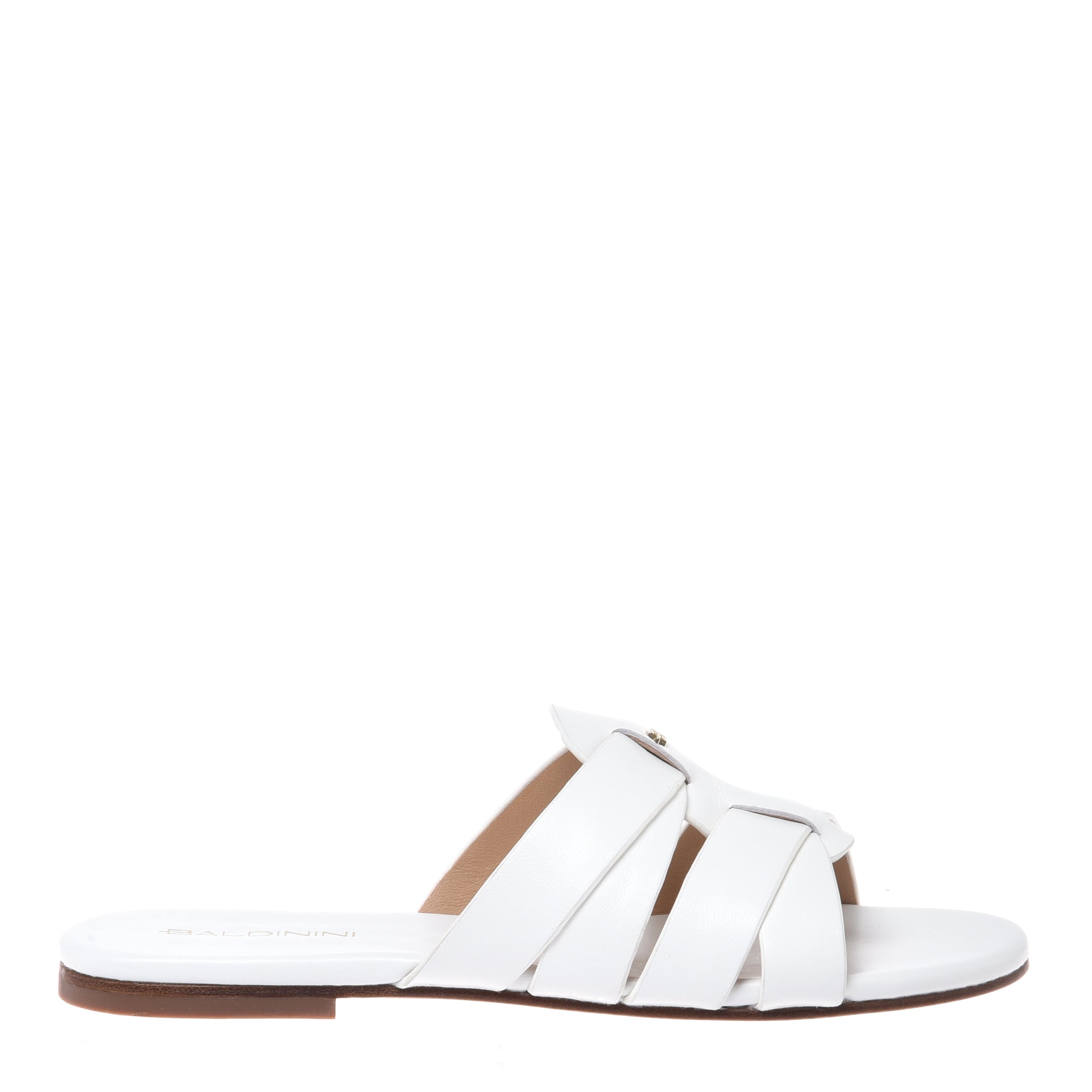 Mule in white nappa leather-Baldinini-OUTLET-41-BIANCO-ARCHIVIST-ARCHIVE-SALE
