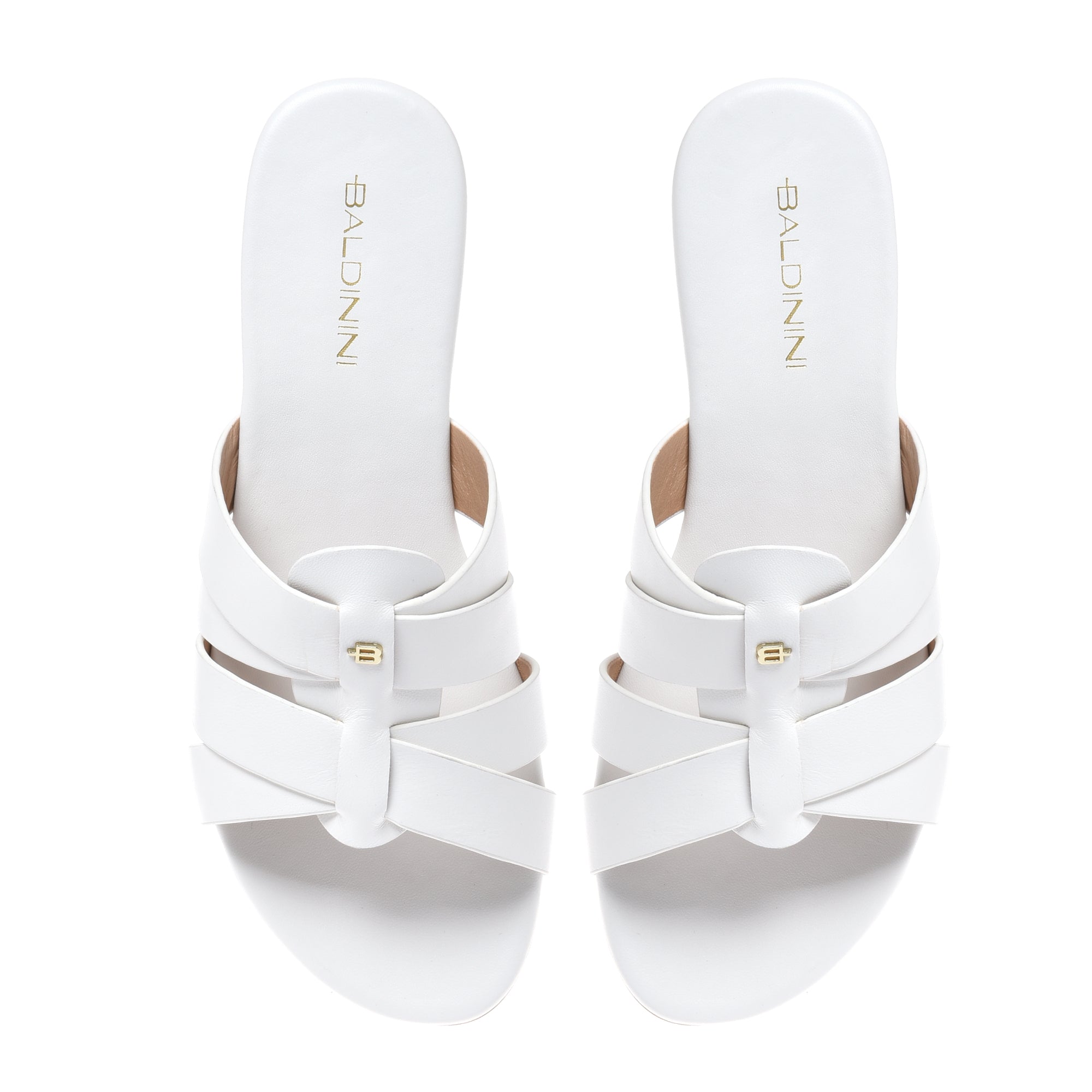 Mule in white nappa leather-Baldinini-OUTLET-ARCHIVIST-ARCHIVE-SALE