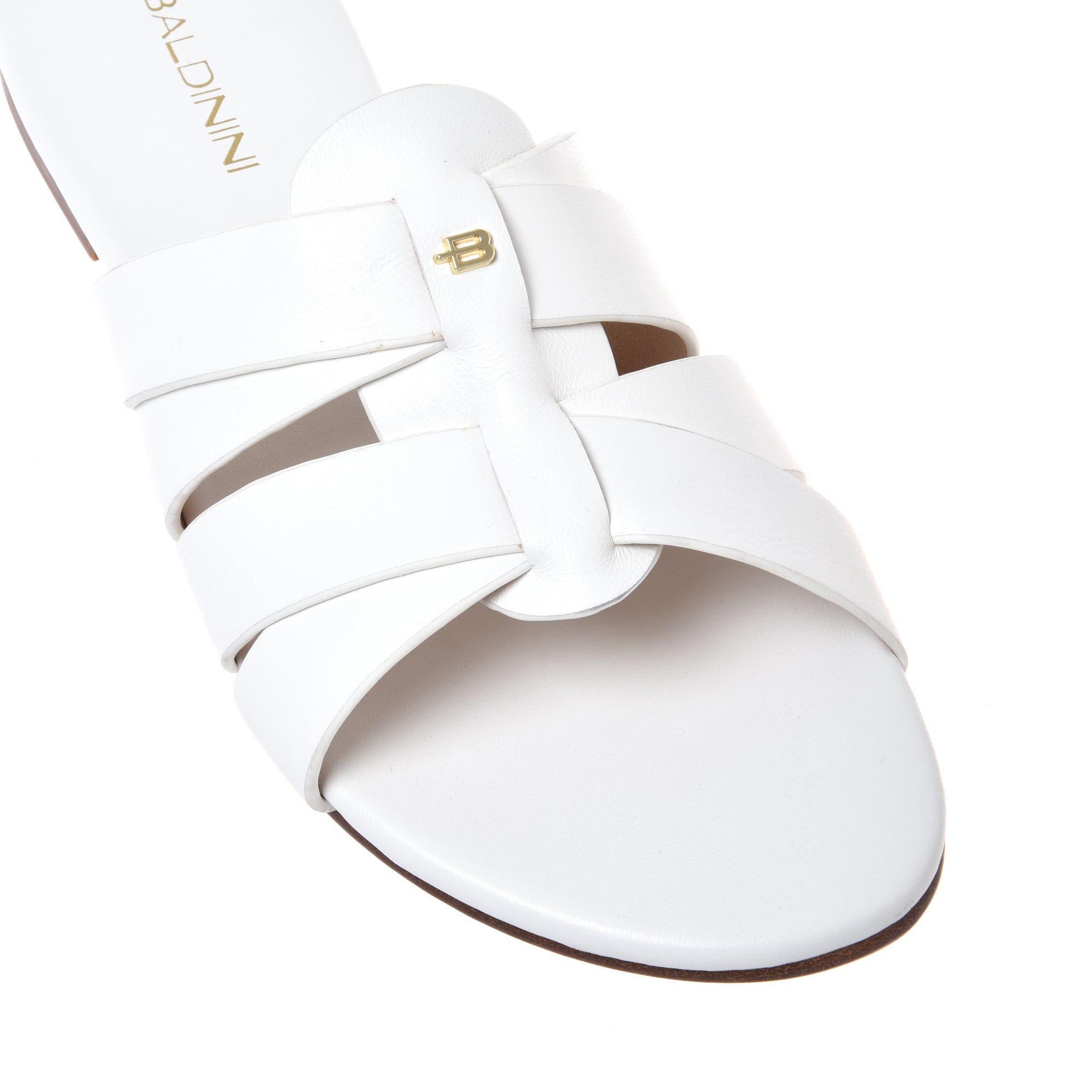 Mule in white nappa leather-Baldinini-OUTLET-ARCHIVIST-ARCHIVE-SALE